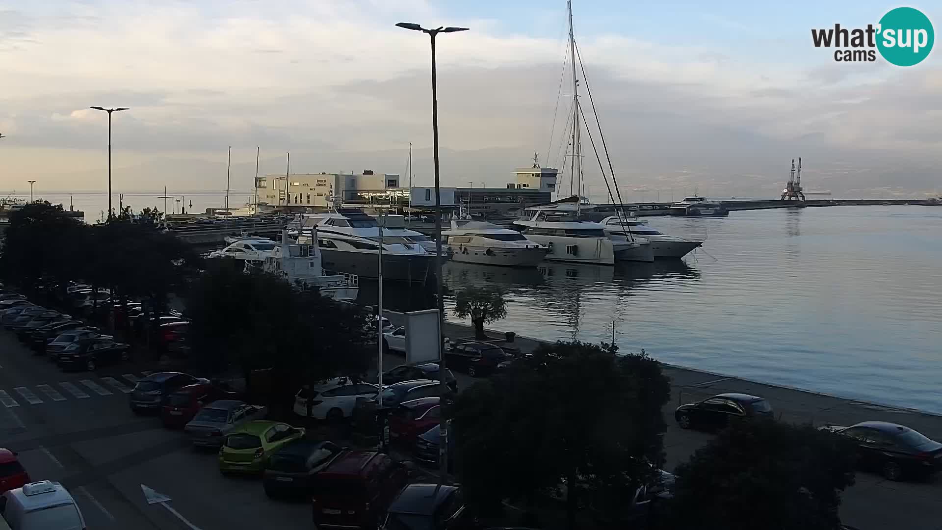 Die Riva und Marina in Rijeka – Live Webcam Kroatien