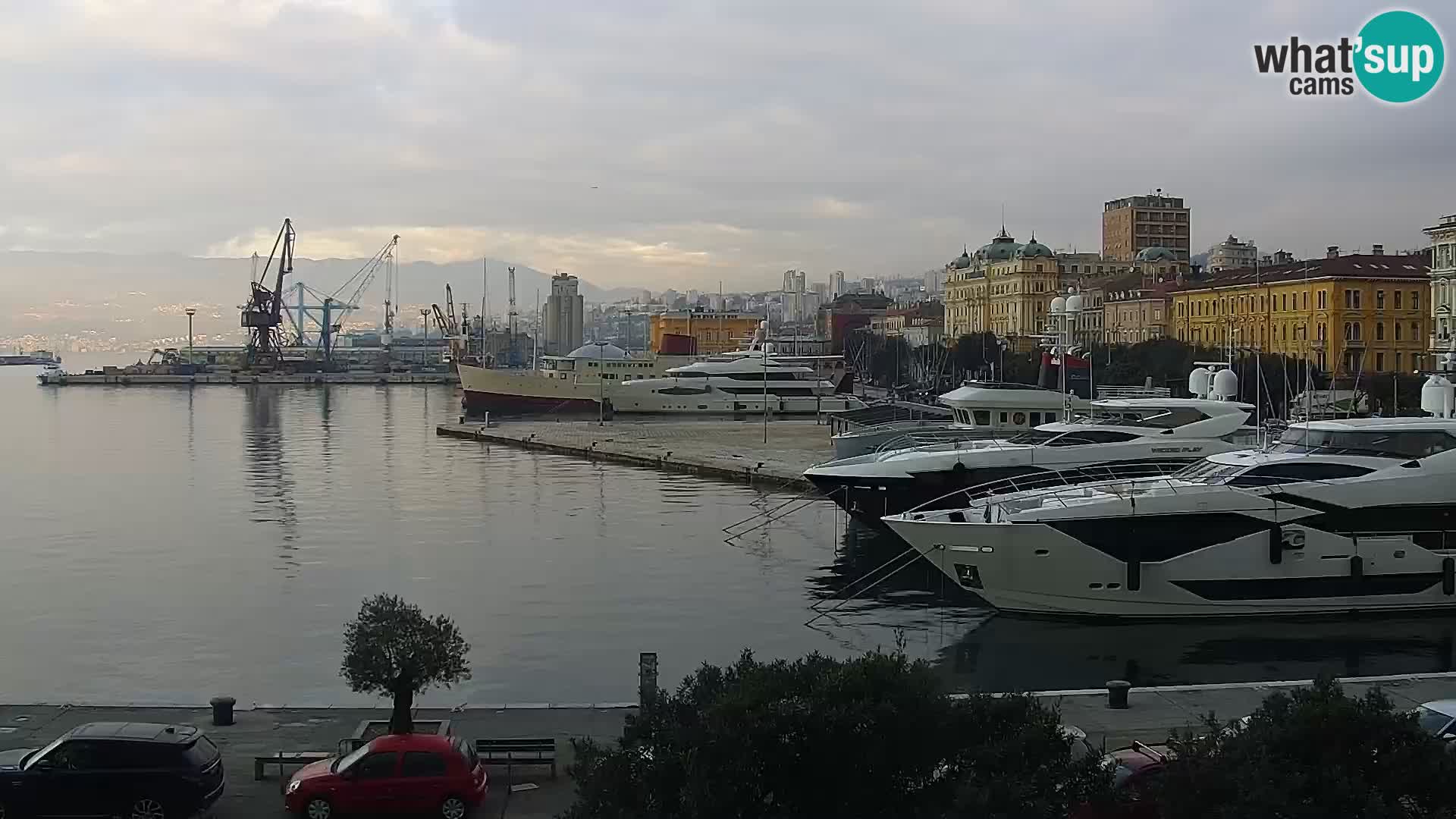 Die Riva und Marina in Rijeka – Live Webcam Kroatien