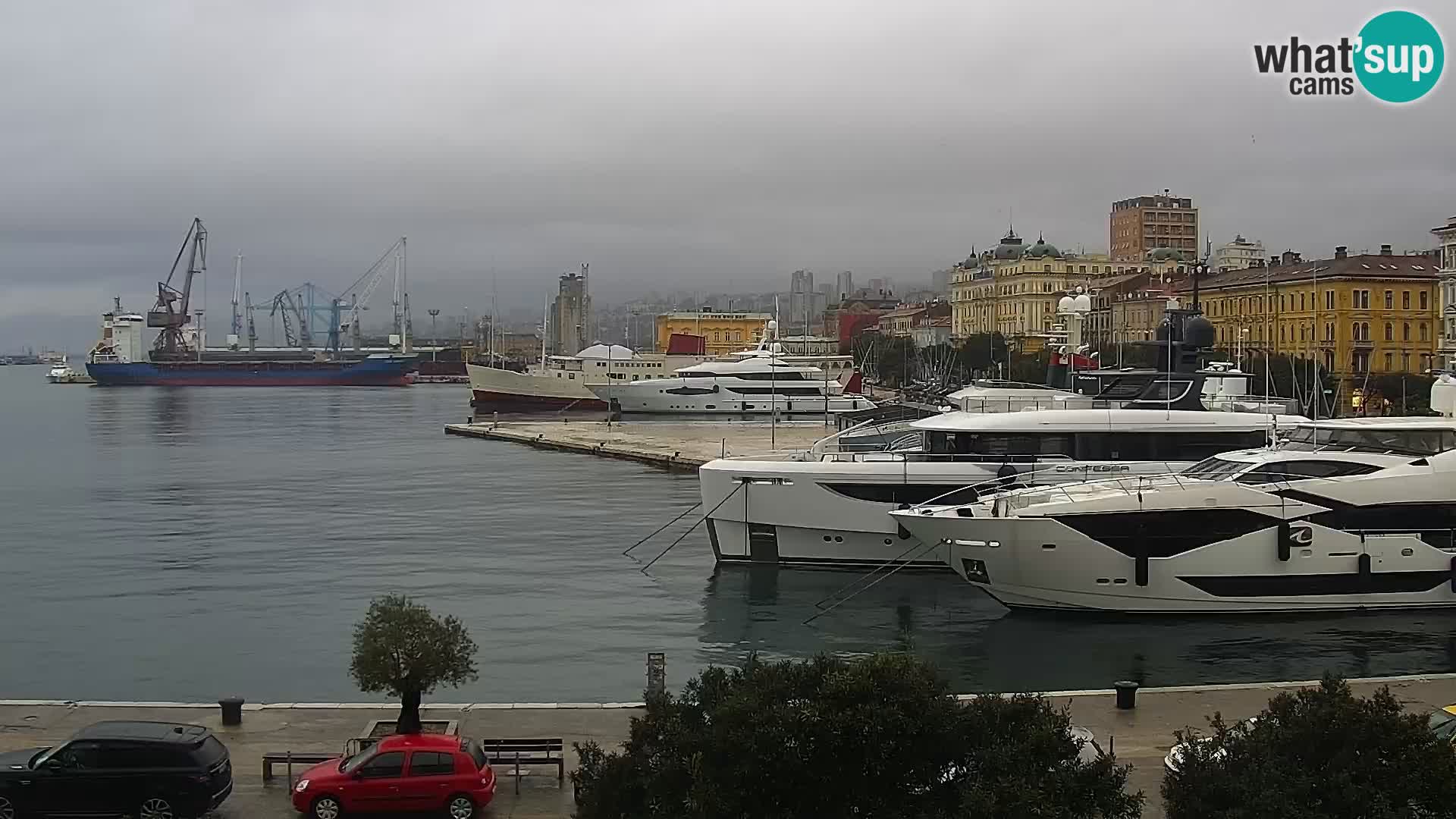 Die Riva und Marina in Rijeka – Live Webcam Kroatien