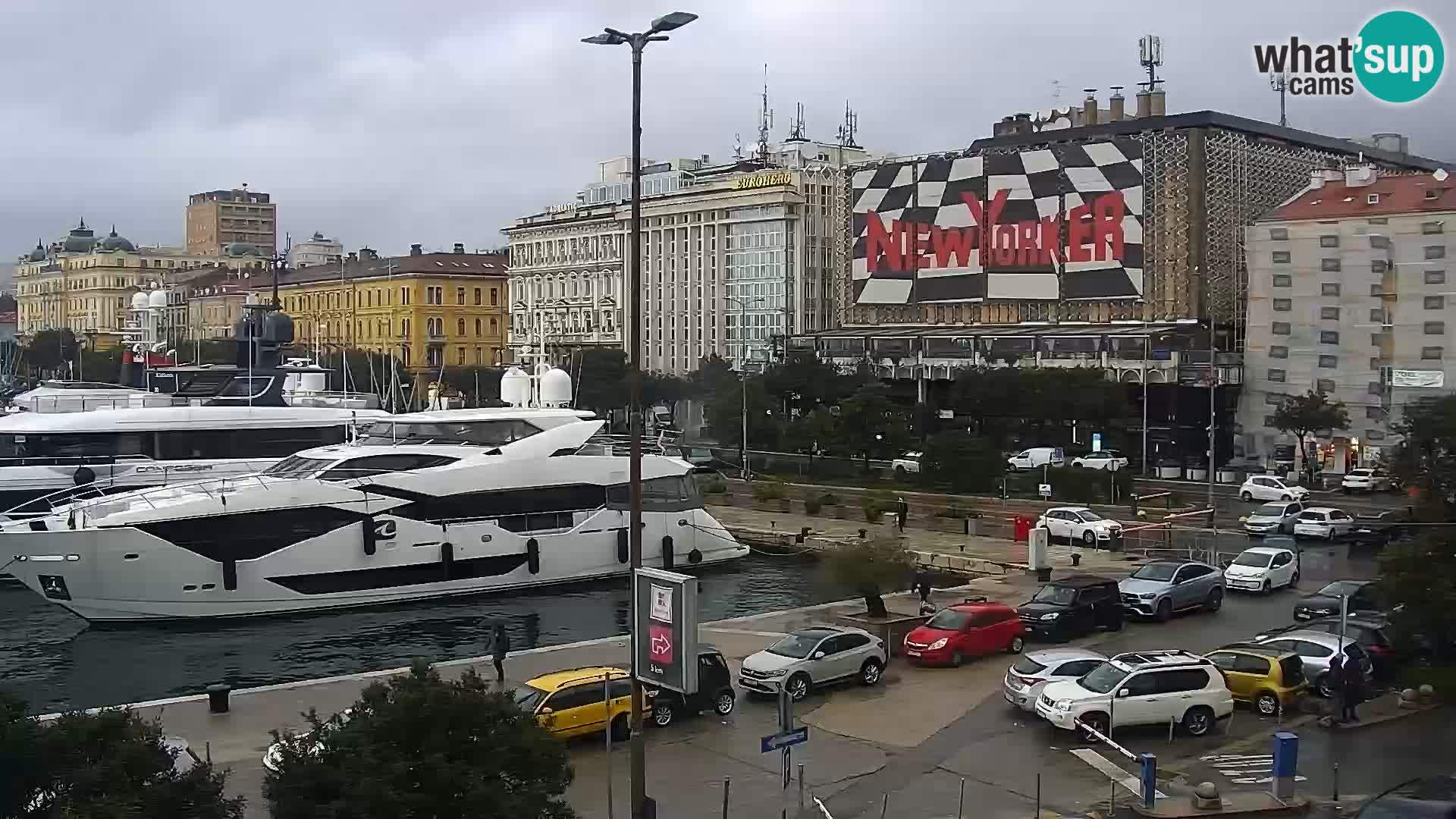 The Riva and Marina in Rijeka  – Live Webcam Croatia