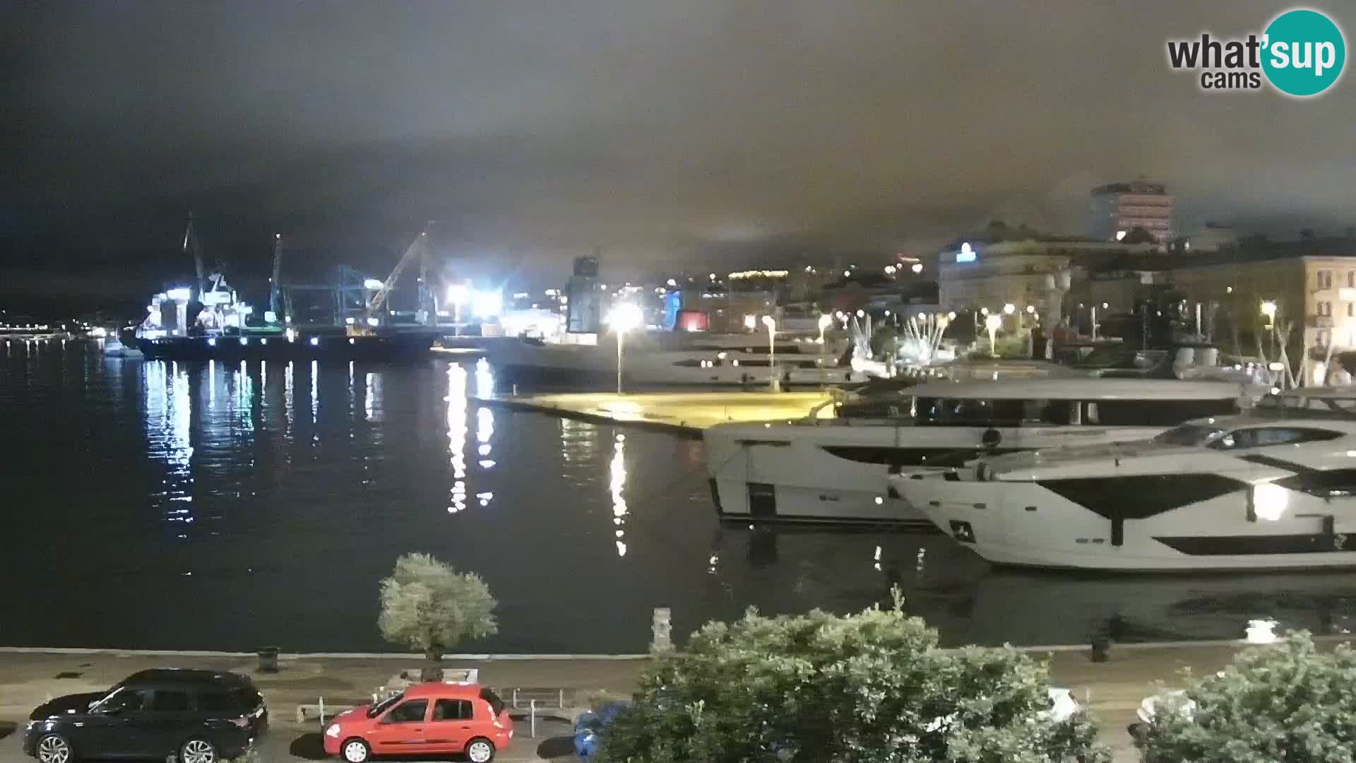 The Riva and Marina in Rijeka  – Live Webcam Croatia