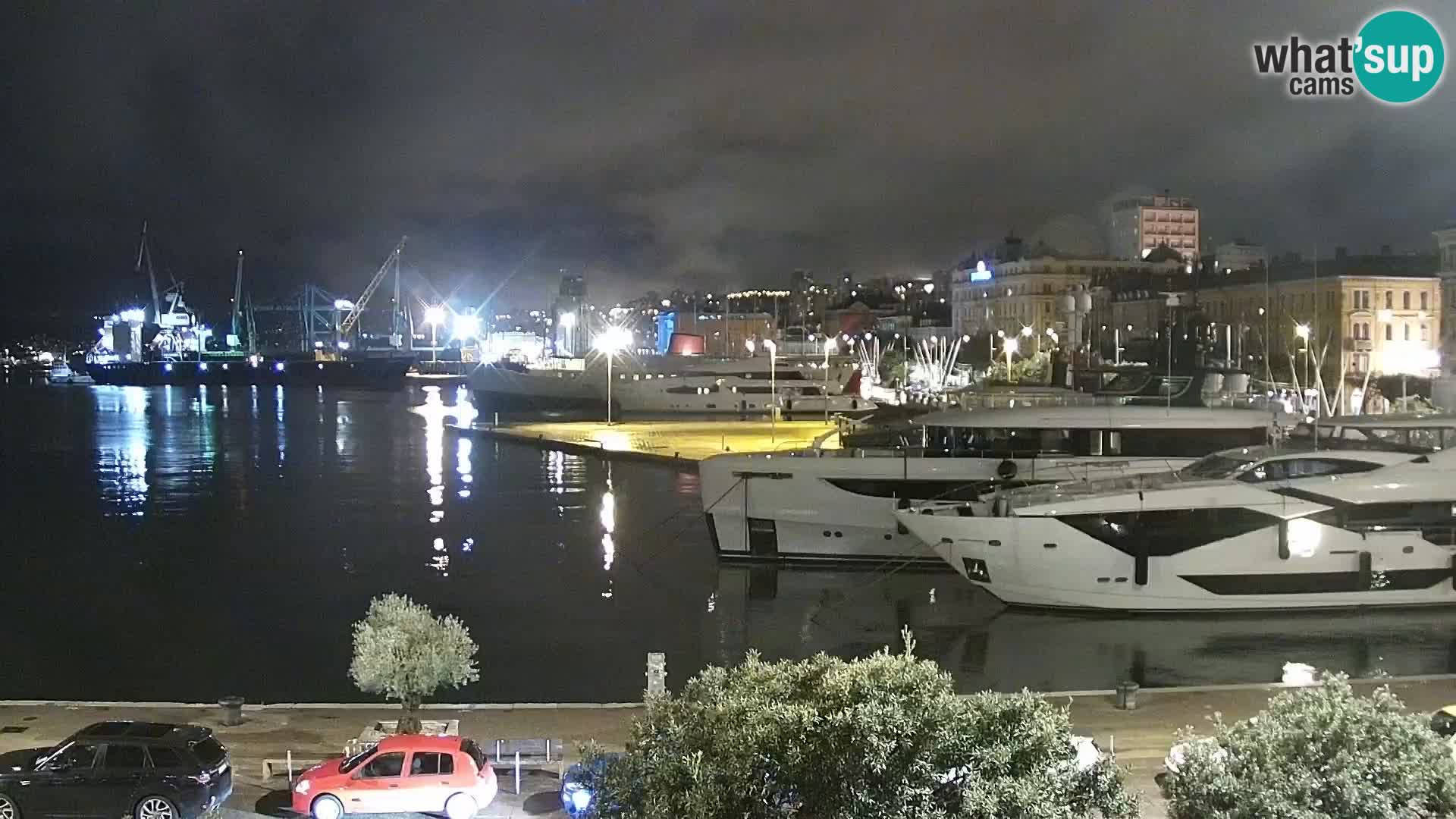 The Riva and Marina in Rijeka  – Live Webcam Croatia