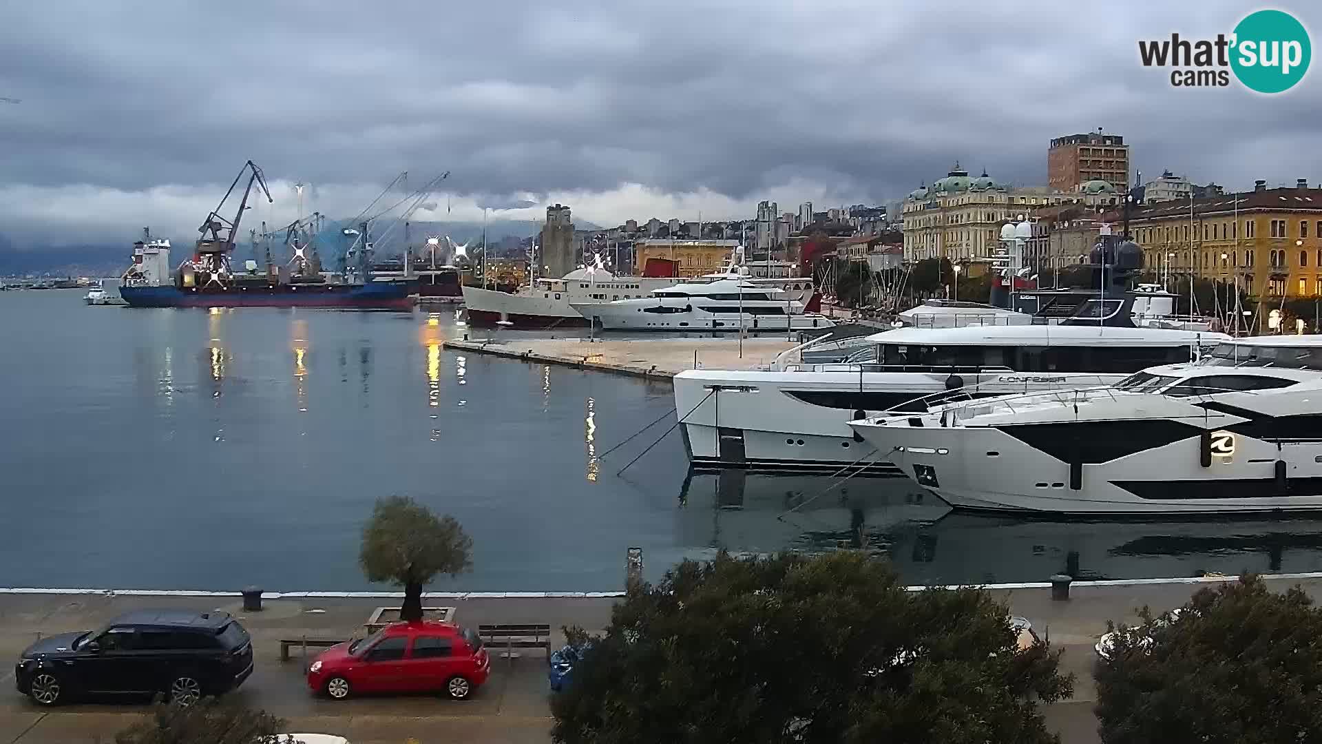 La Riva e la Marina a Rijeka (Fiume) – Live Webcam Croazia