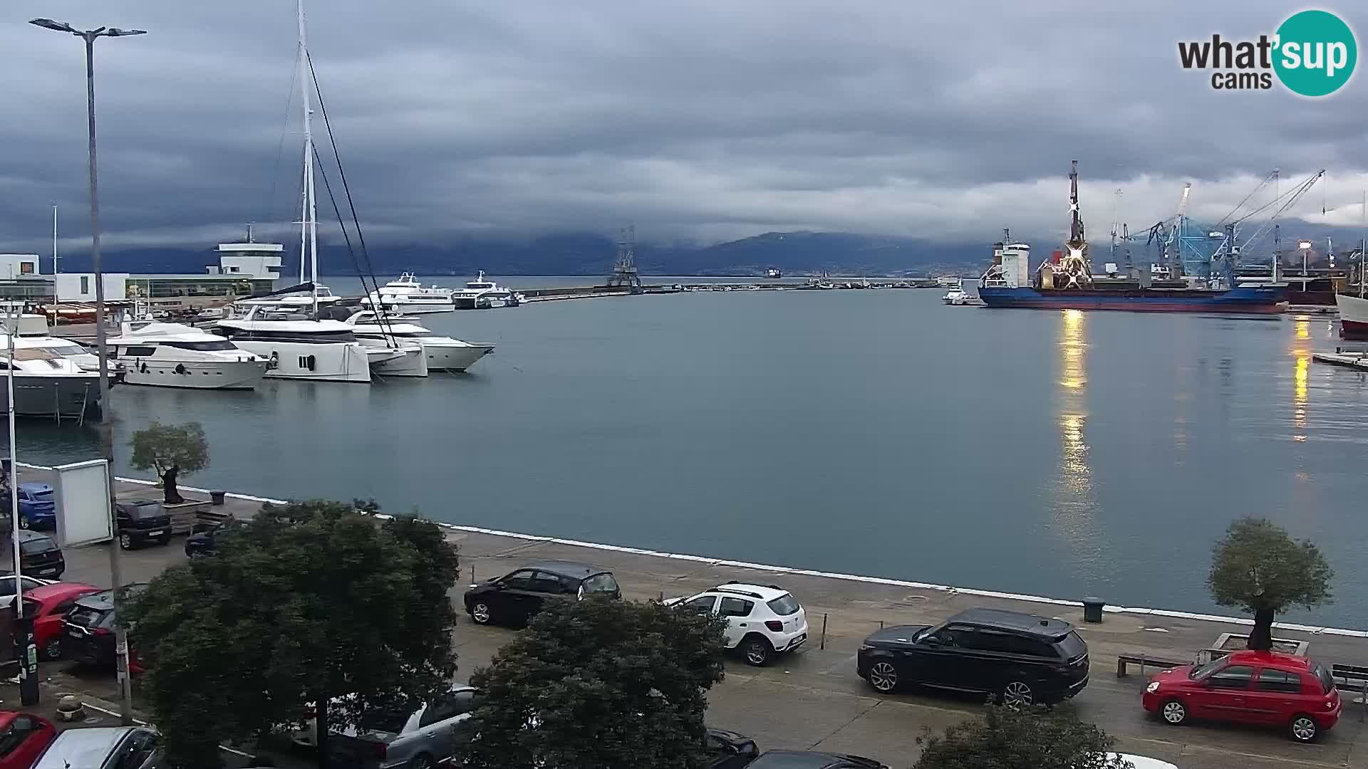 The Riva and Marina in Rijeka  – Live Webcam Croatia