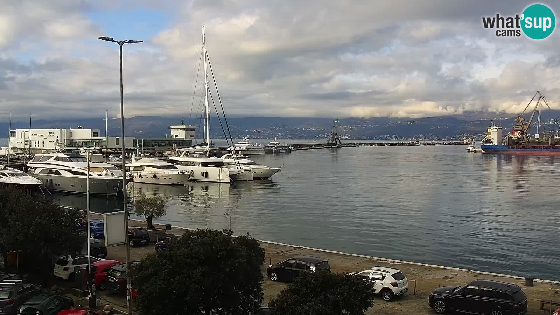 The Riva and Marina in Rijeka  – Live Webcam Croatia