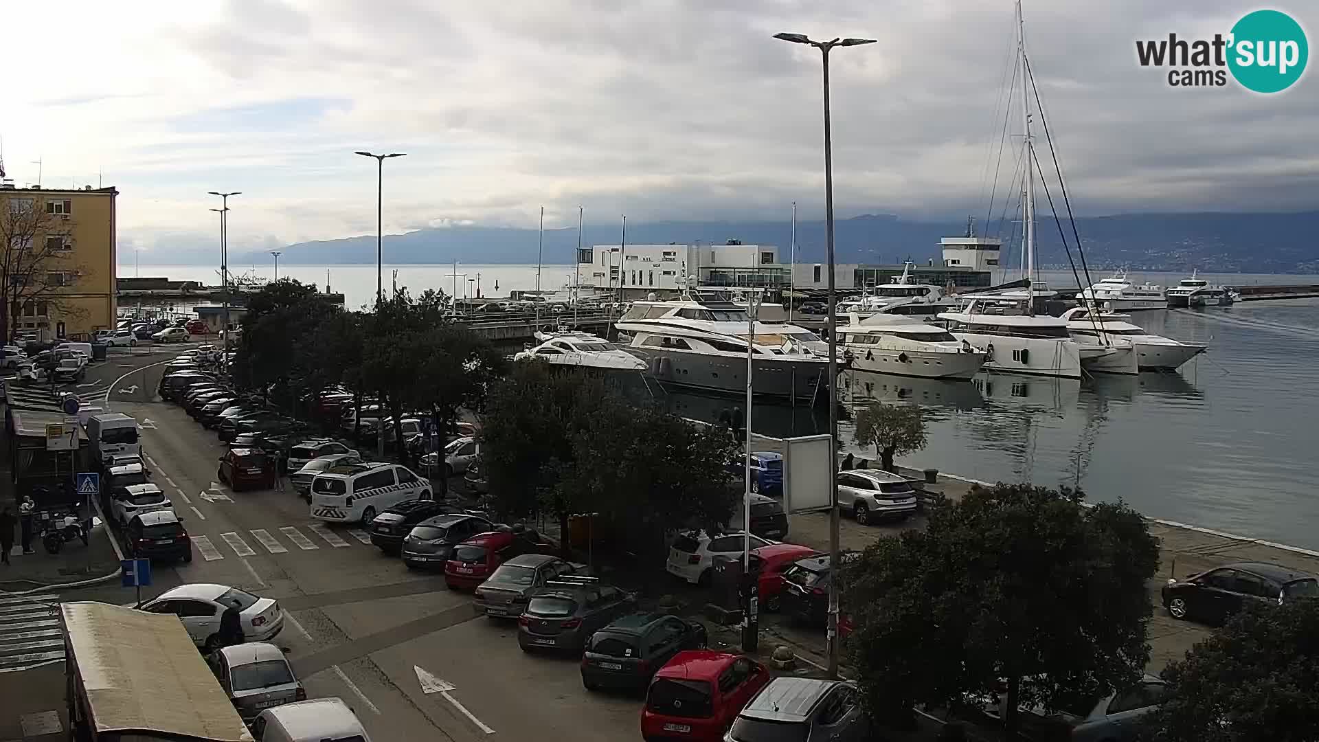 Die Riva und Marina in Rijeka – Live Webcam Kroatien