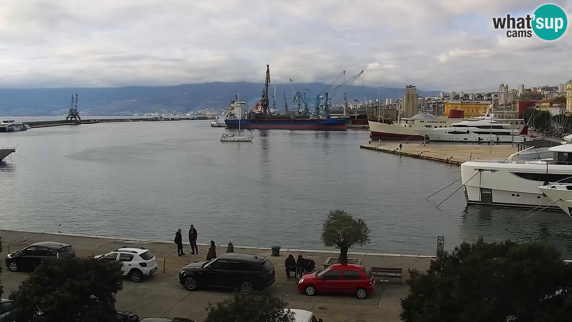 Die Riva und Marina in Rijeka – Live Webcam Kroatien