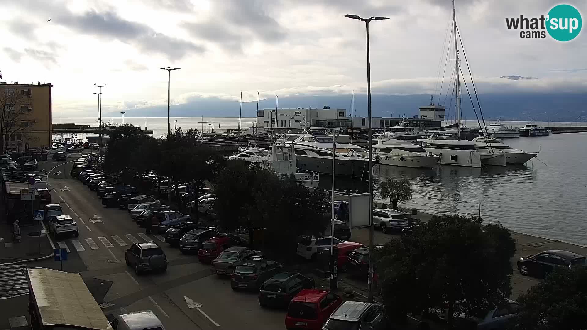 Die Riva und Marina in Rijeka – Live Webcam Kroatien