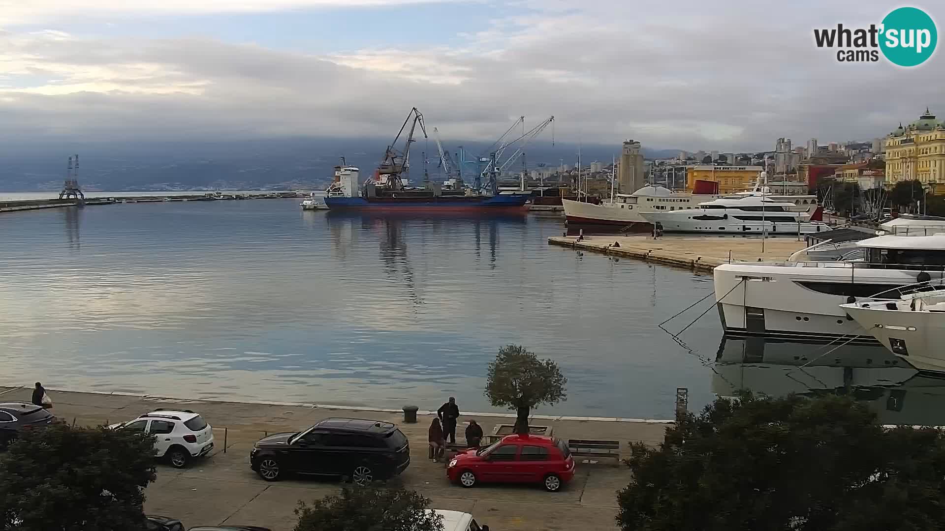 The Riva and Marina in Rijeka  – Live Webcam Croatia