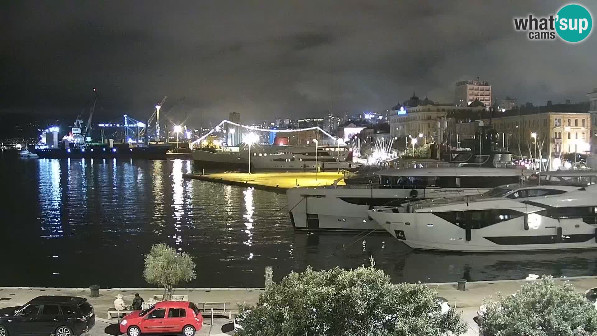 Die Riva und Marina in Rijeka – Live Webcam Kroatien