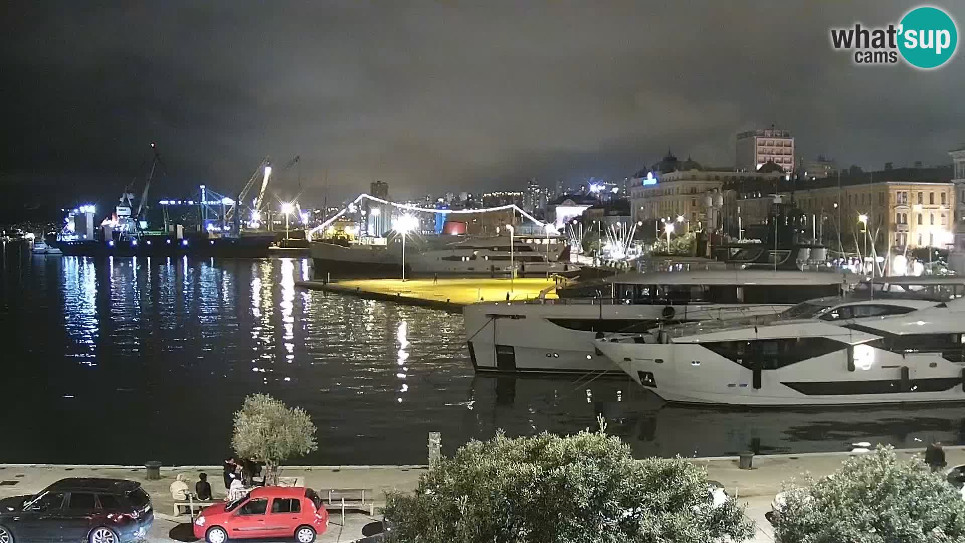 La Riva y Marina en Rijeka – Webcam en vivo Croacia