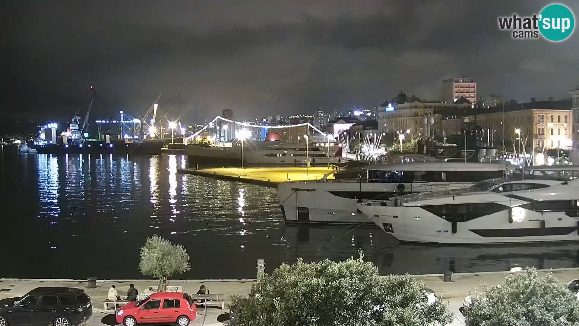 La Riva y Marina en Rijeka – Webcam en vivo Croacia