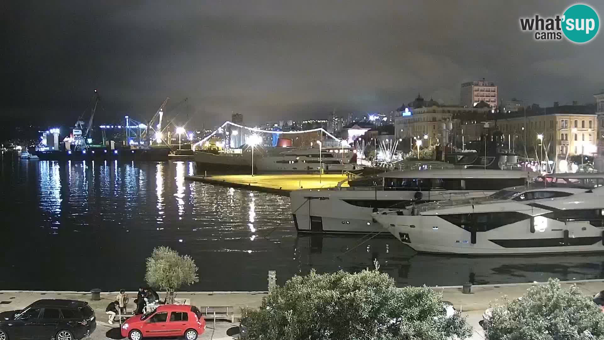 La Riva et Marina à Rijeka – Live Webcam Croatie