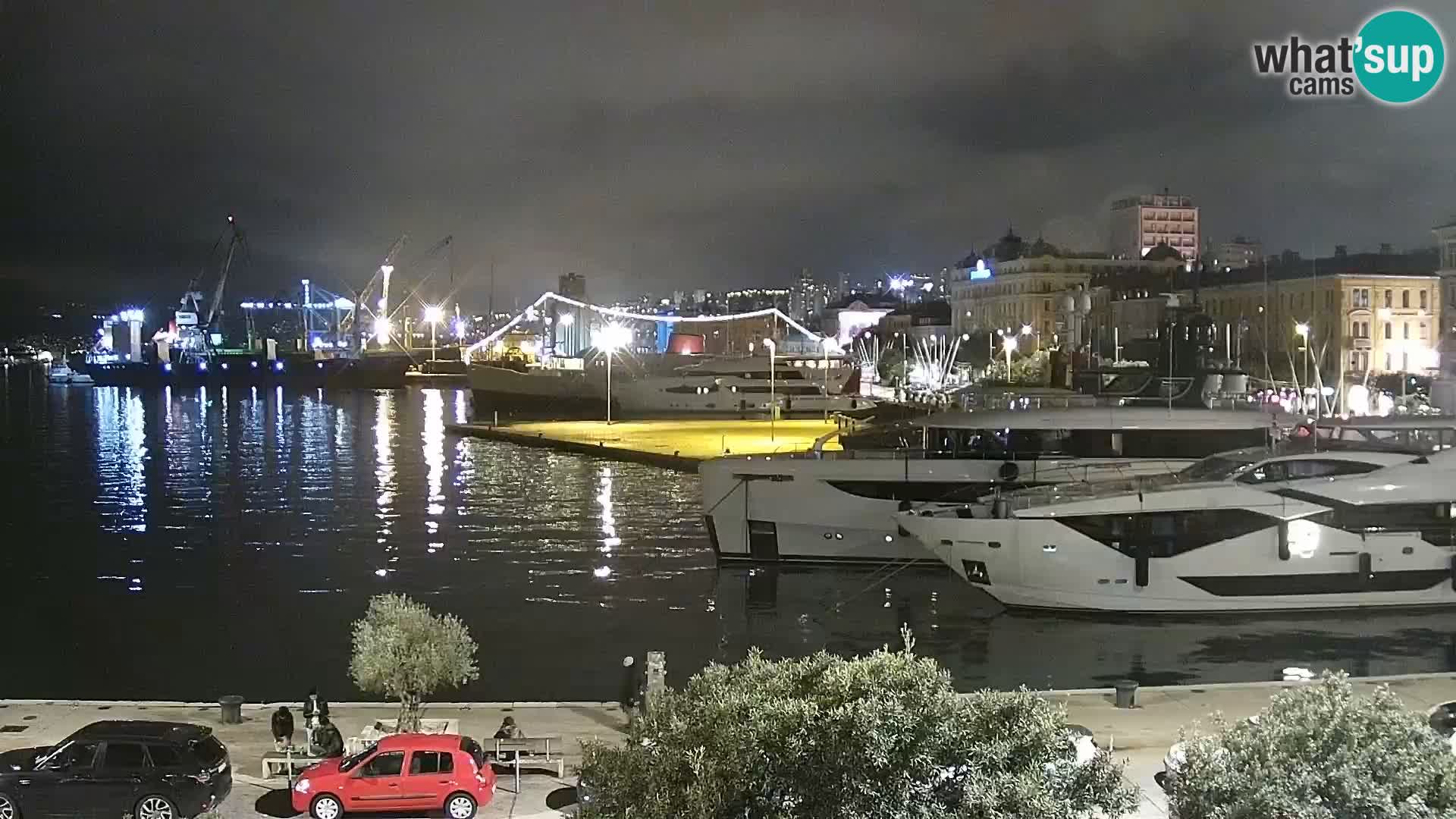 Die Riva und Marina in Rijeka – Live Webcam Kroatien