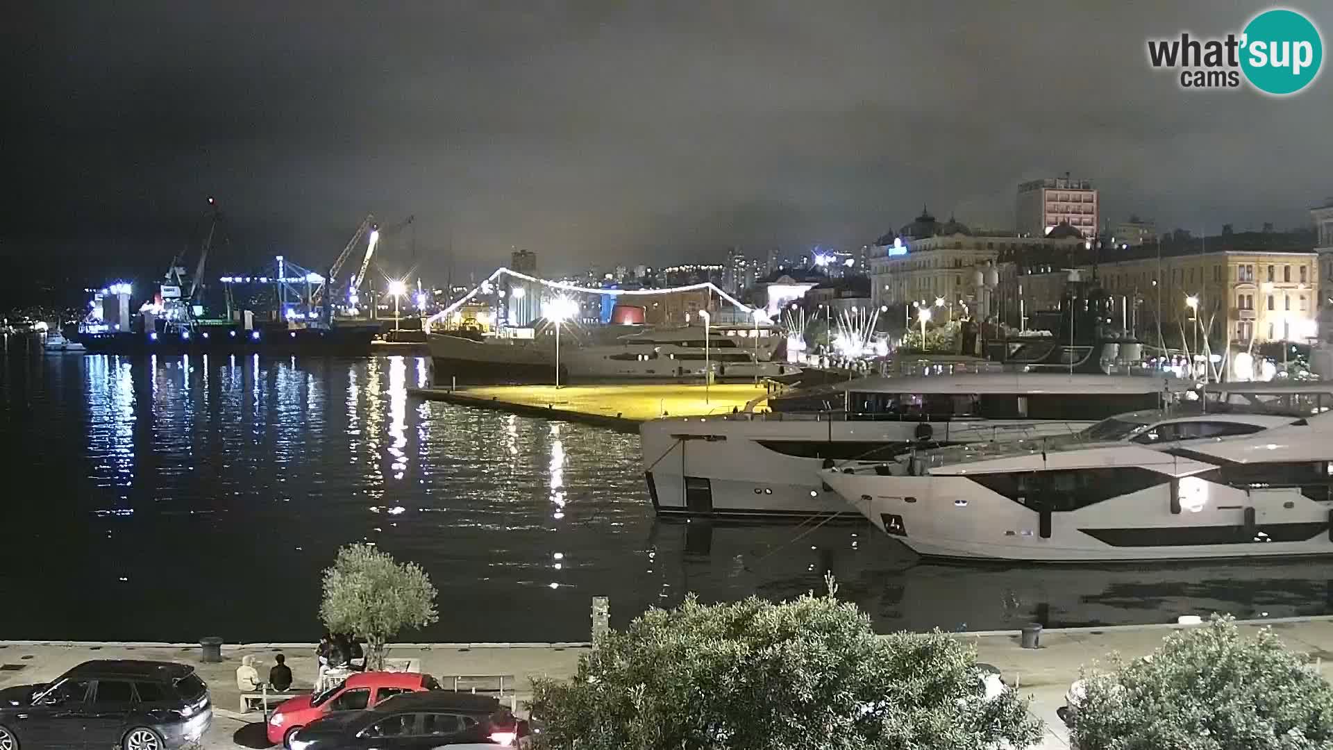 The Riva and Marina in Rijeka  – Live Webcam Croatia