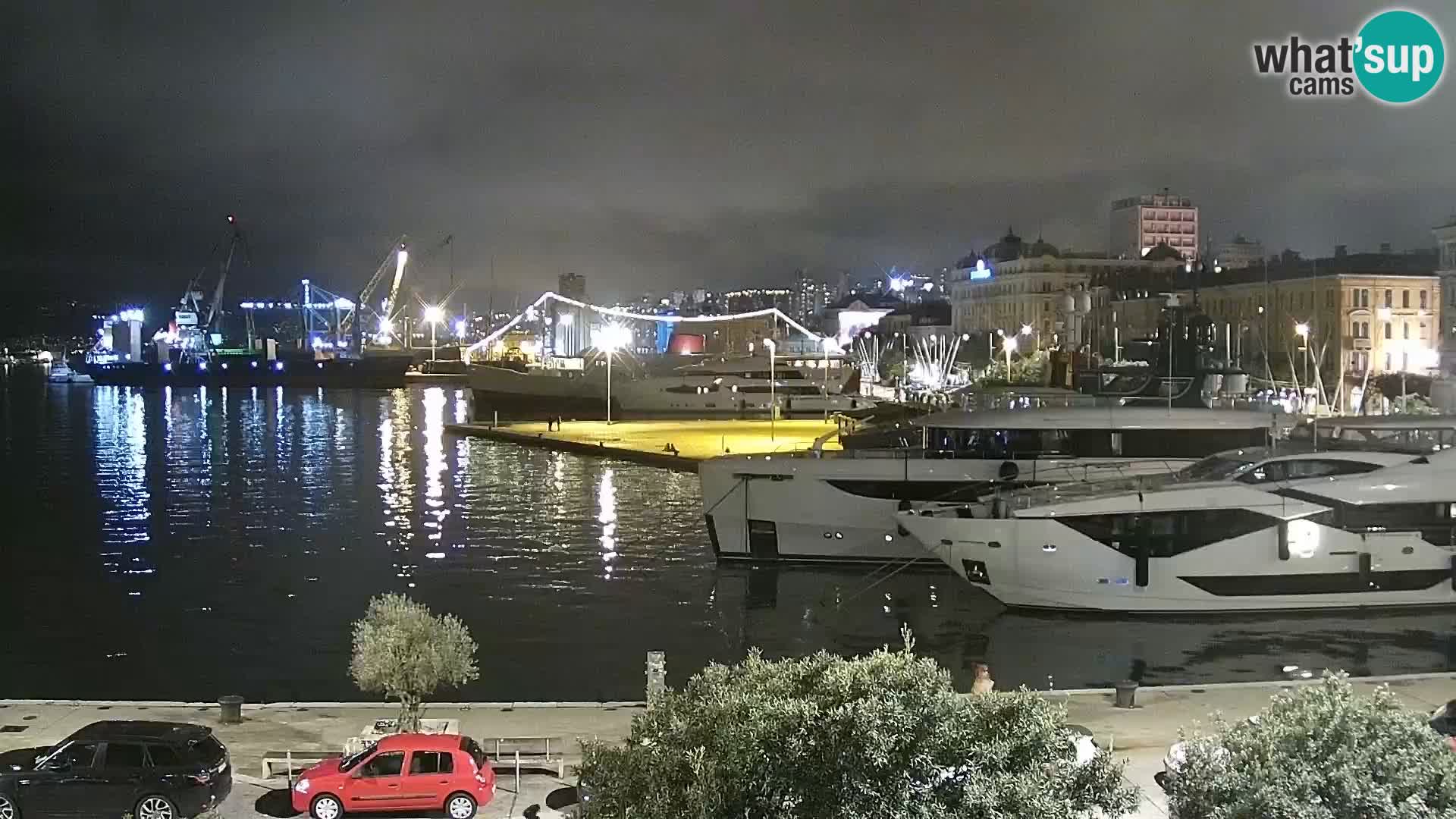 La Riva y Marina en Rijeka – Webcam en vivo Croacia