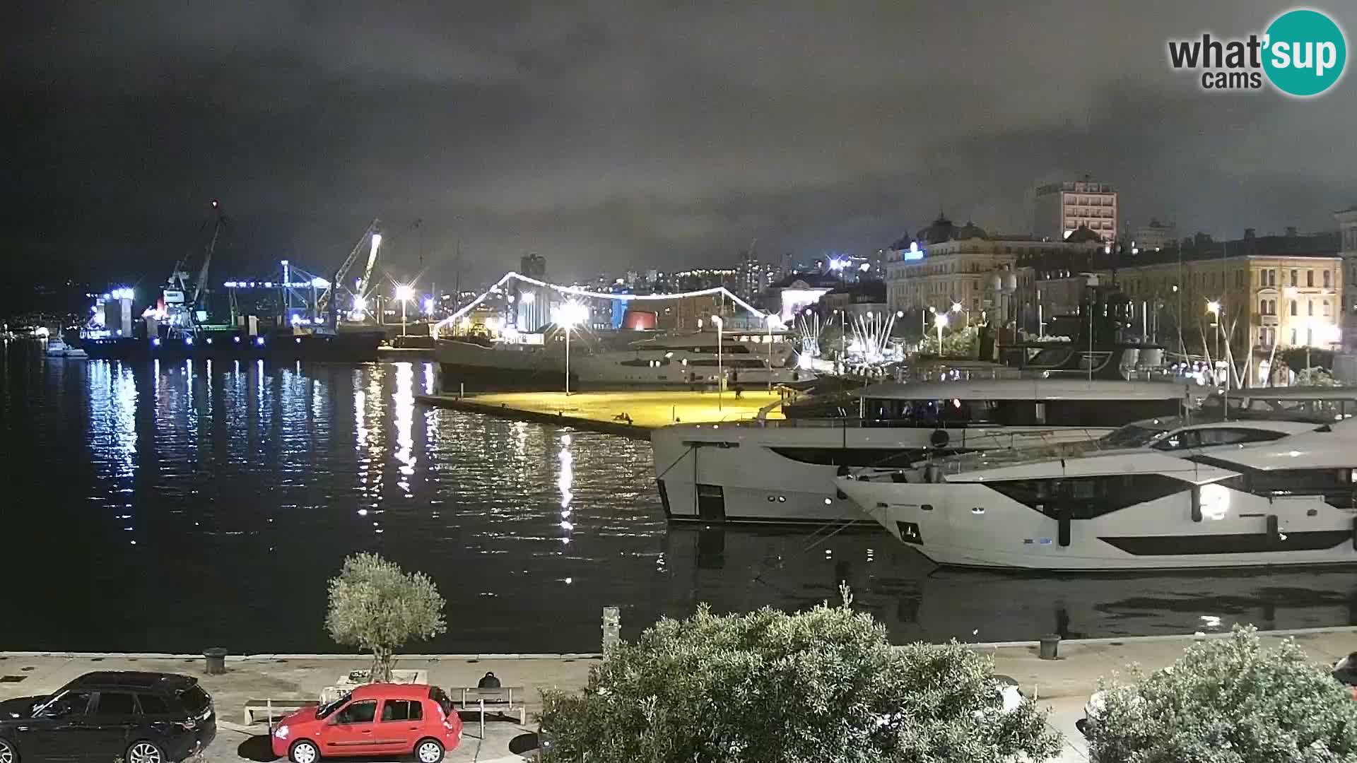 La Riva et Marina à Rijeka – Live Webcam Croatie