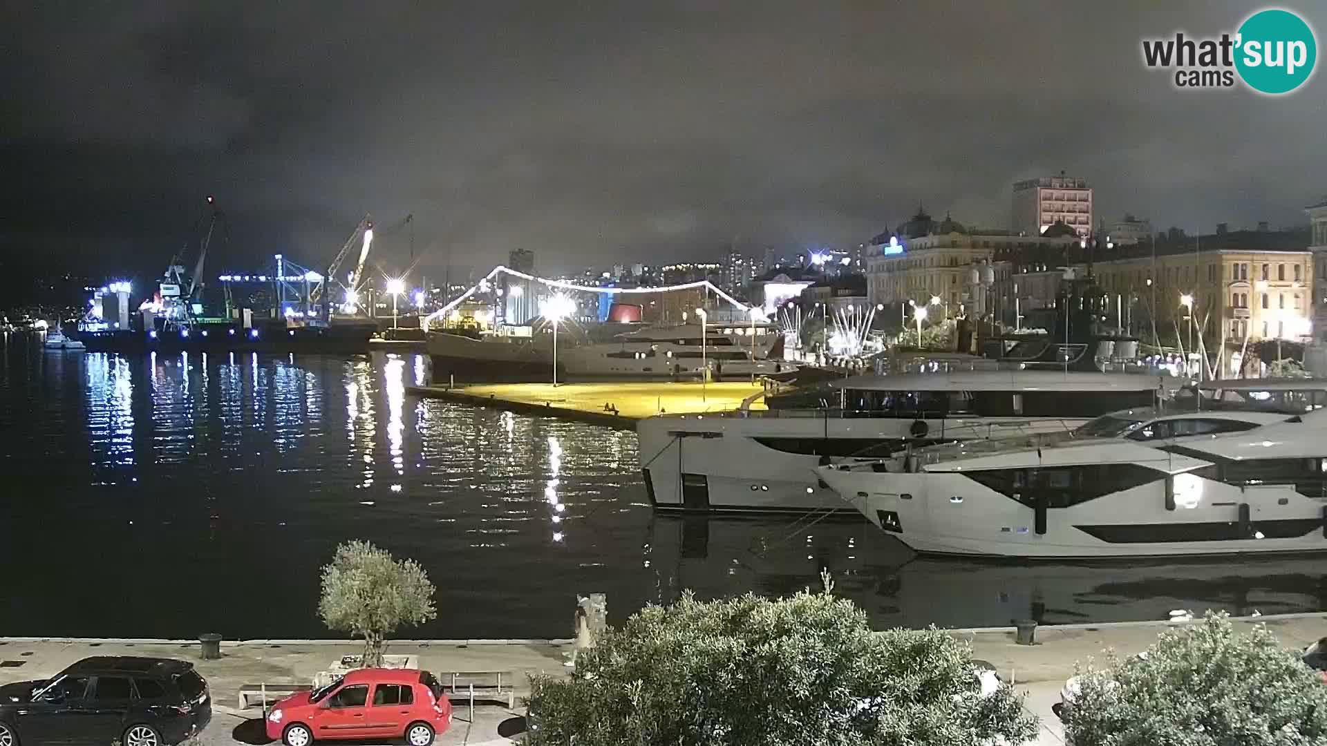 La Riva et Marina à Rijeka – Live Webcam Croatie