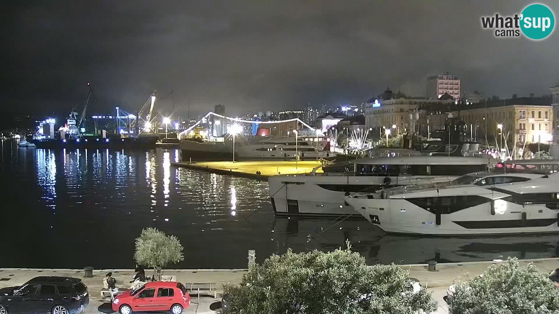 The Riva and Marina in Rijeka  – Live Webcam Croatia