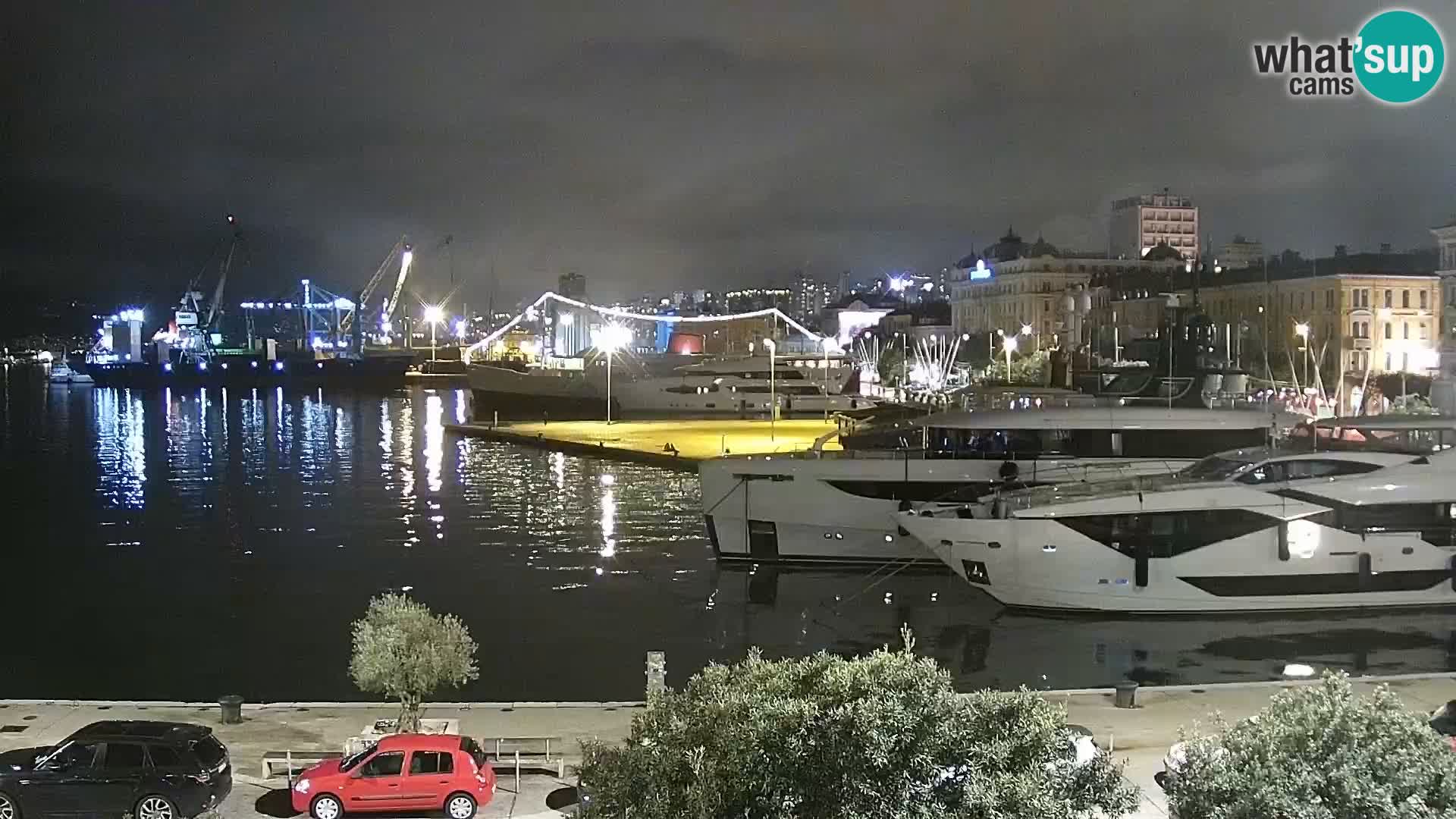 Die Riva und Marina in Rijeka – Live Webcam Kroatien