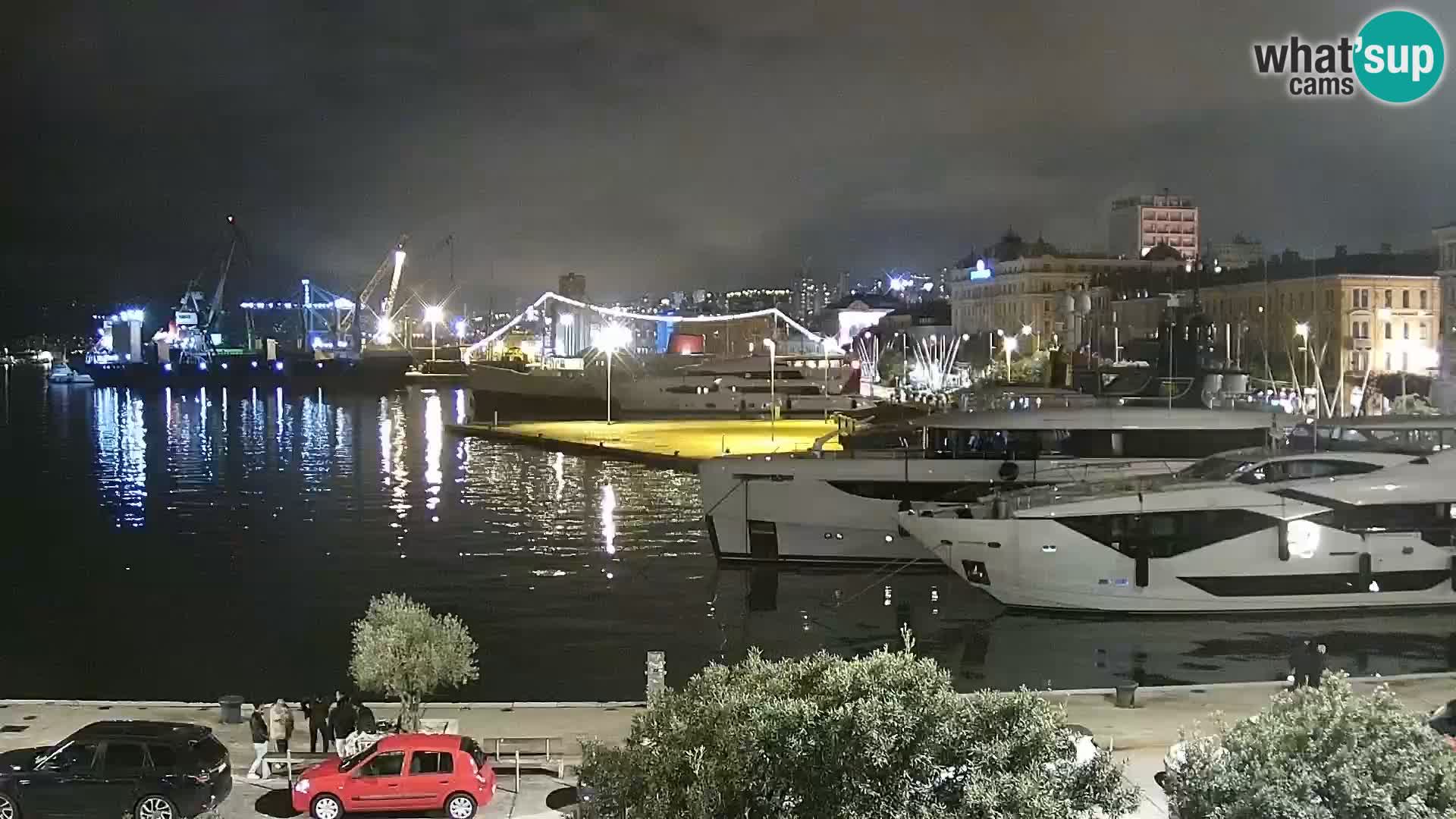 La Riva y Marina en Rijeka – Webcam en vivo Croacia