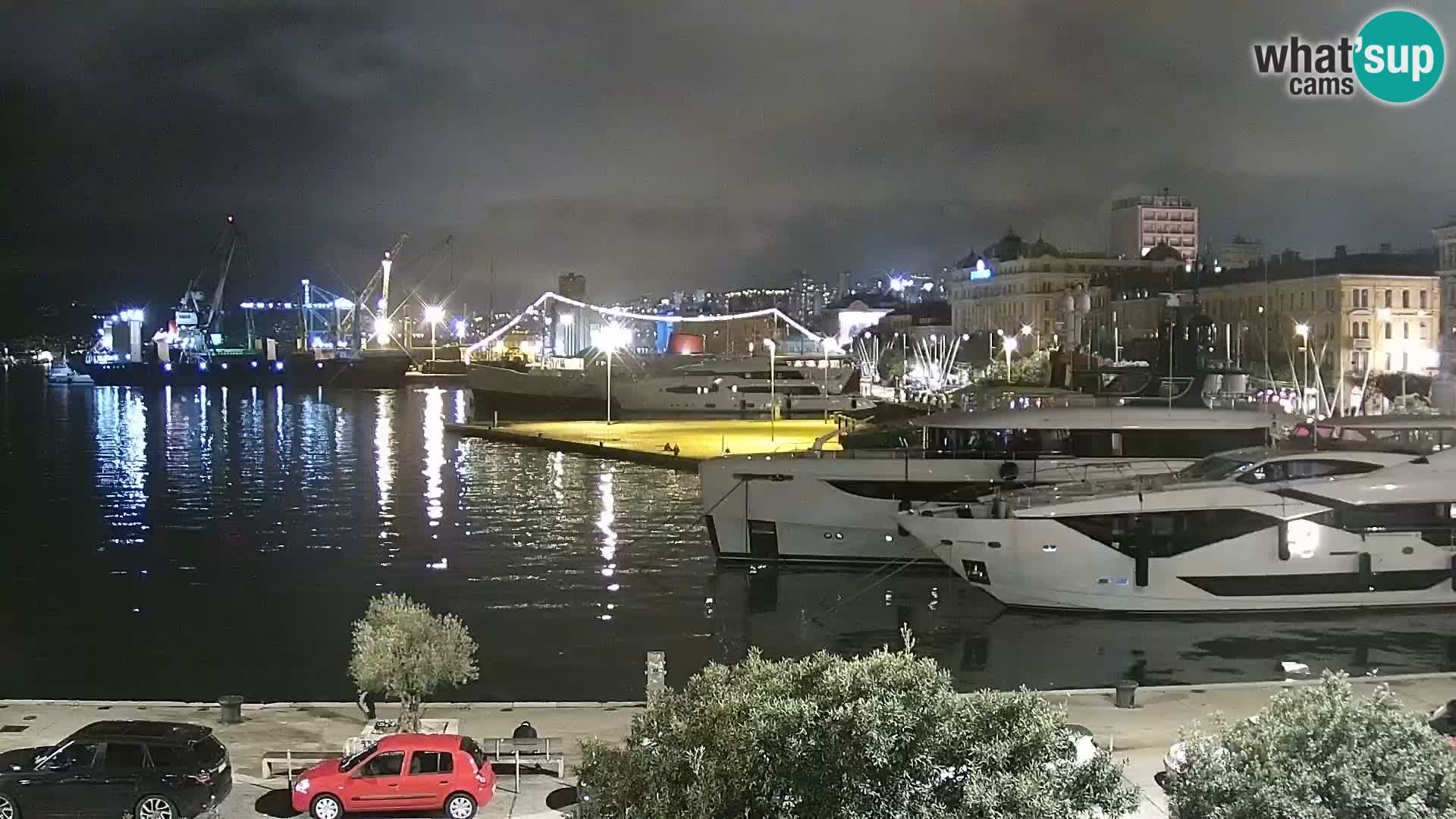 Die Riva und Marina in Rijeka – Live Webcam Kroatien