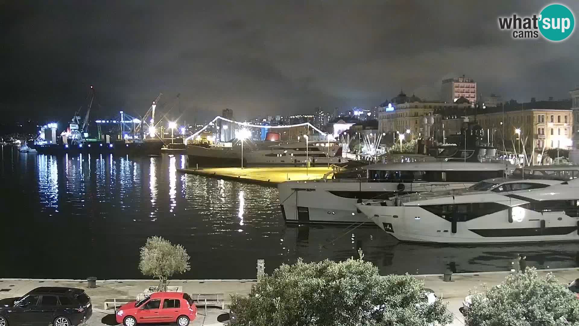 La Riva y Marina en Rijeka – Webcam en vivo Croacia