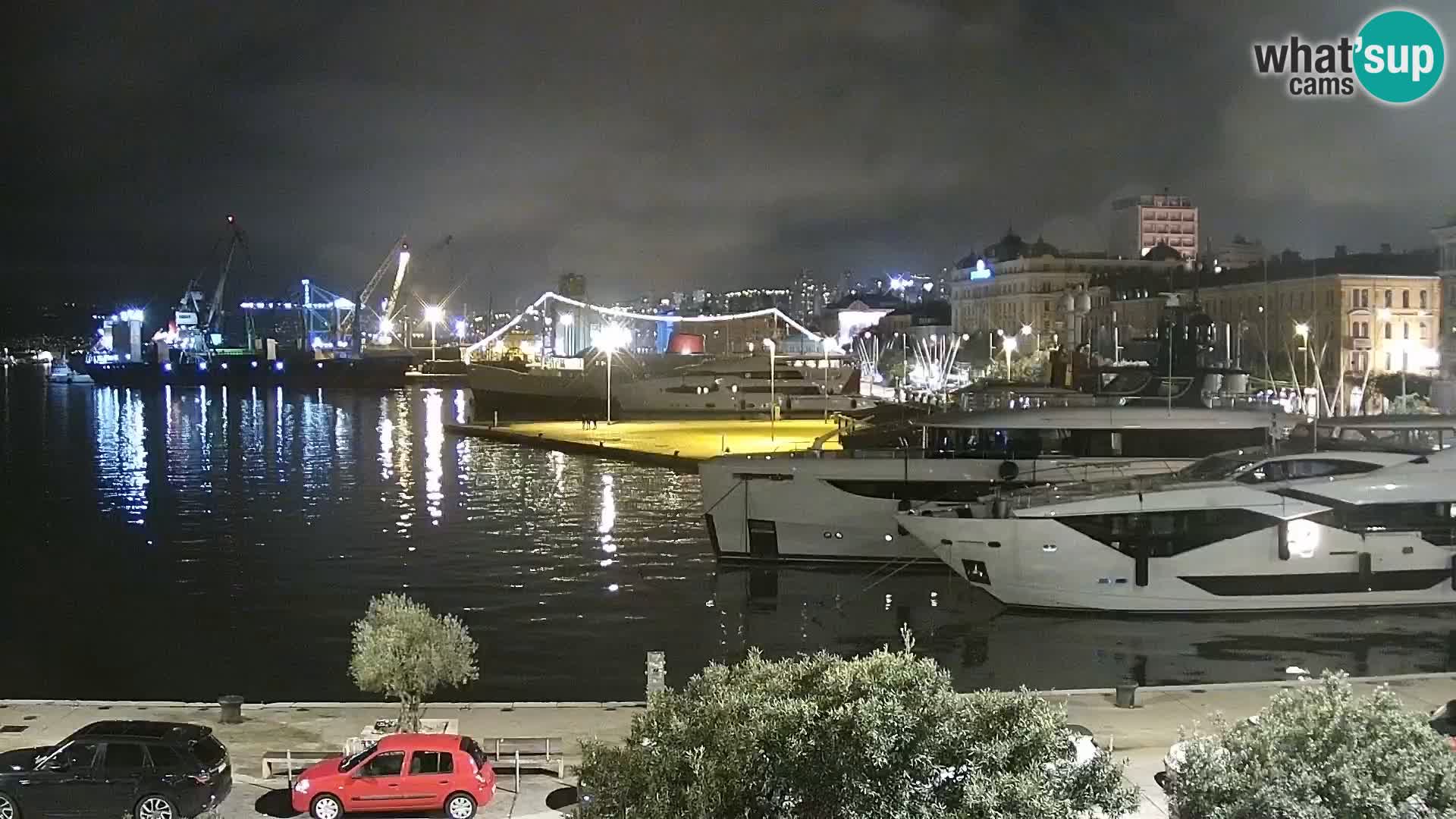 The Riva and Marina in Rijeka  – Live Webcam Croatia