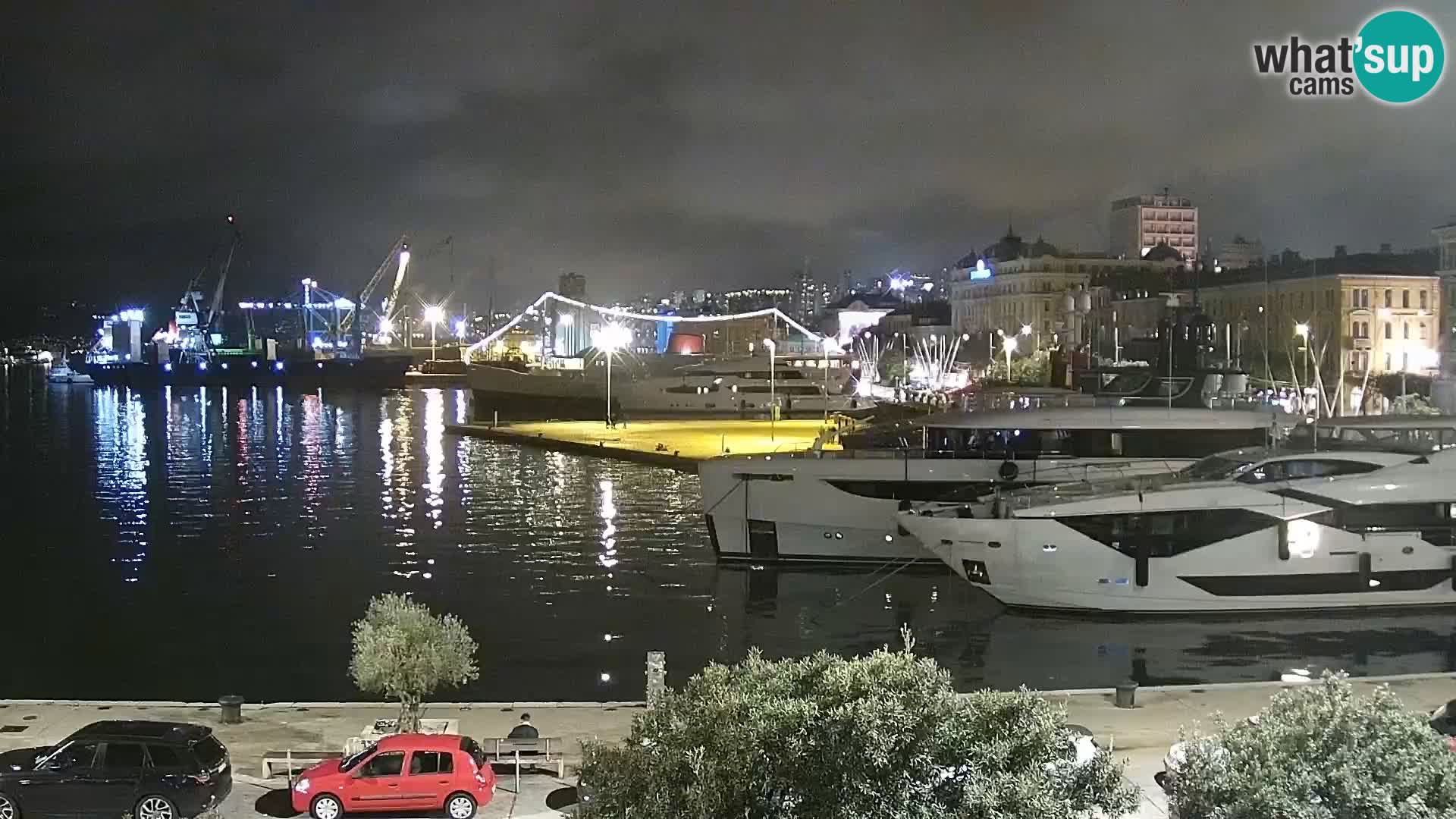 The Riva and Marina in Rijeka  – Live Webcam Croatia