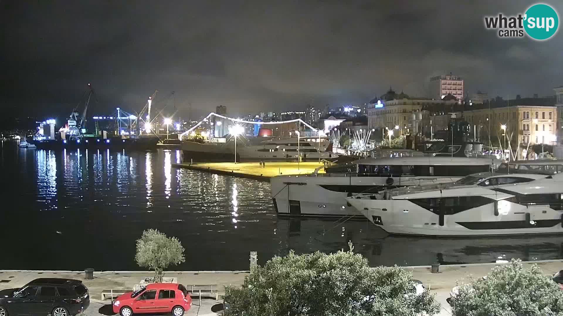 The Riva and Marina in Rijeka  – Live Webcam Croatia