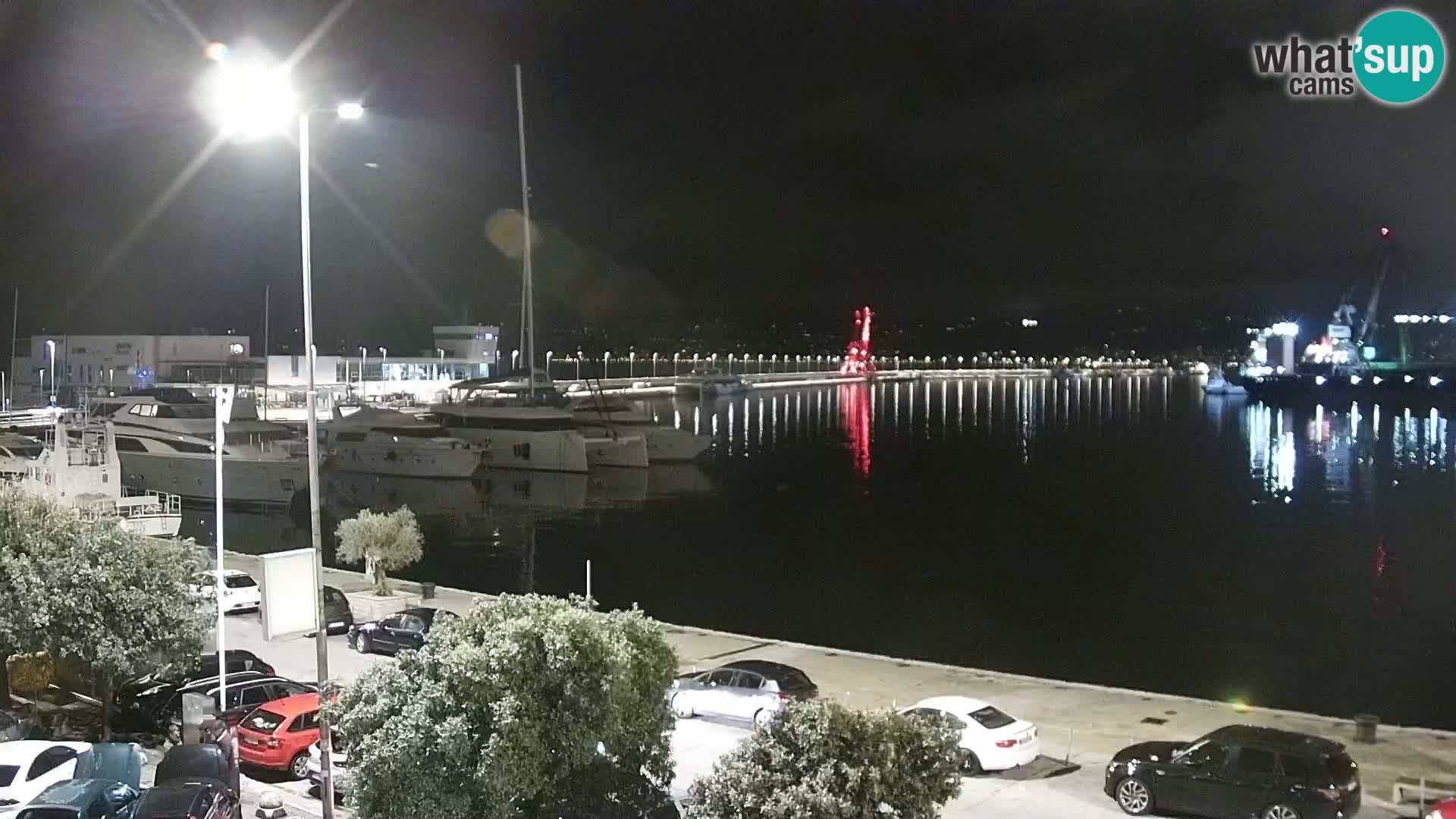 The Riva and Marina in Rijeka  – Live Webcam Croatia