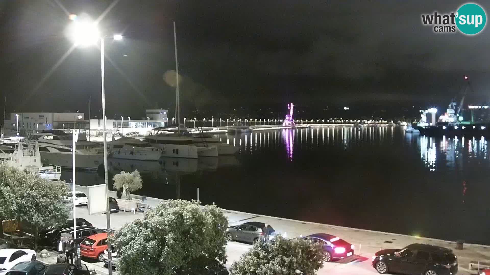 The Riva and Marina in Rijeka  – Live Webcam Croatia