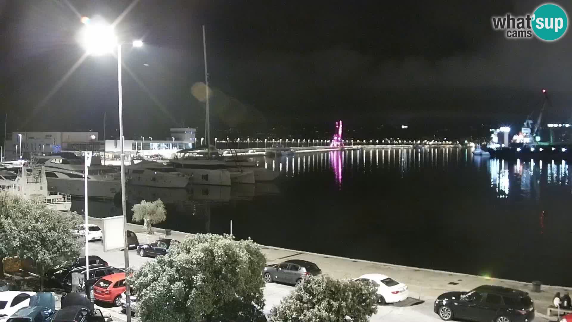 The Riva and Marina in Rijeka  – Live Webcam Croatia