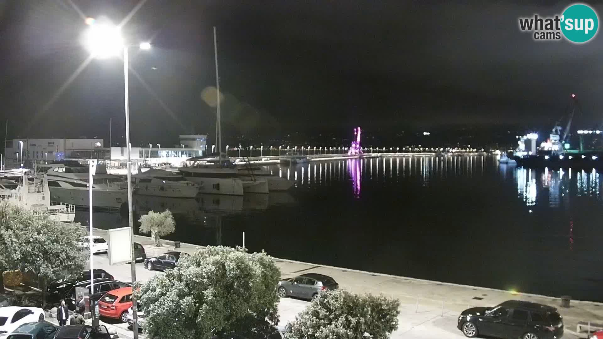 Die Riva und Marina in Rijeka – Live Webcam Kroatien