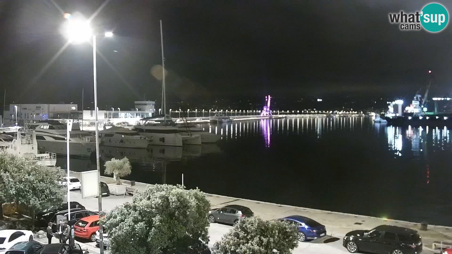 The Riva and Marina in Rijeka  – Live Webcam Croatia