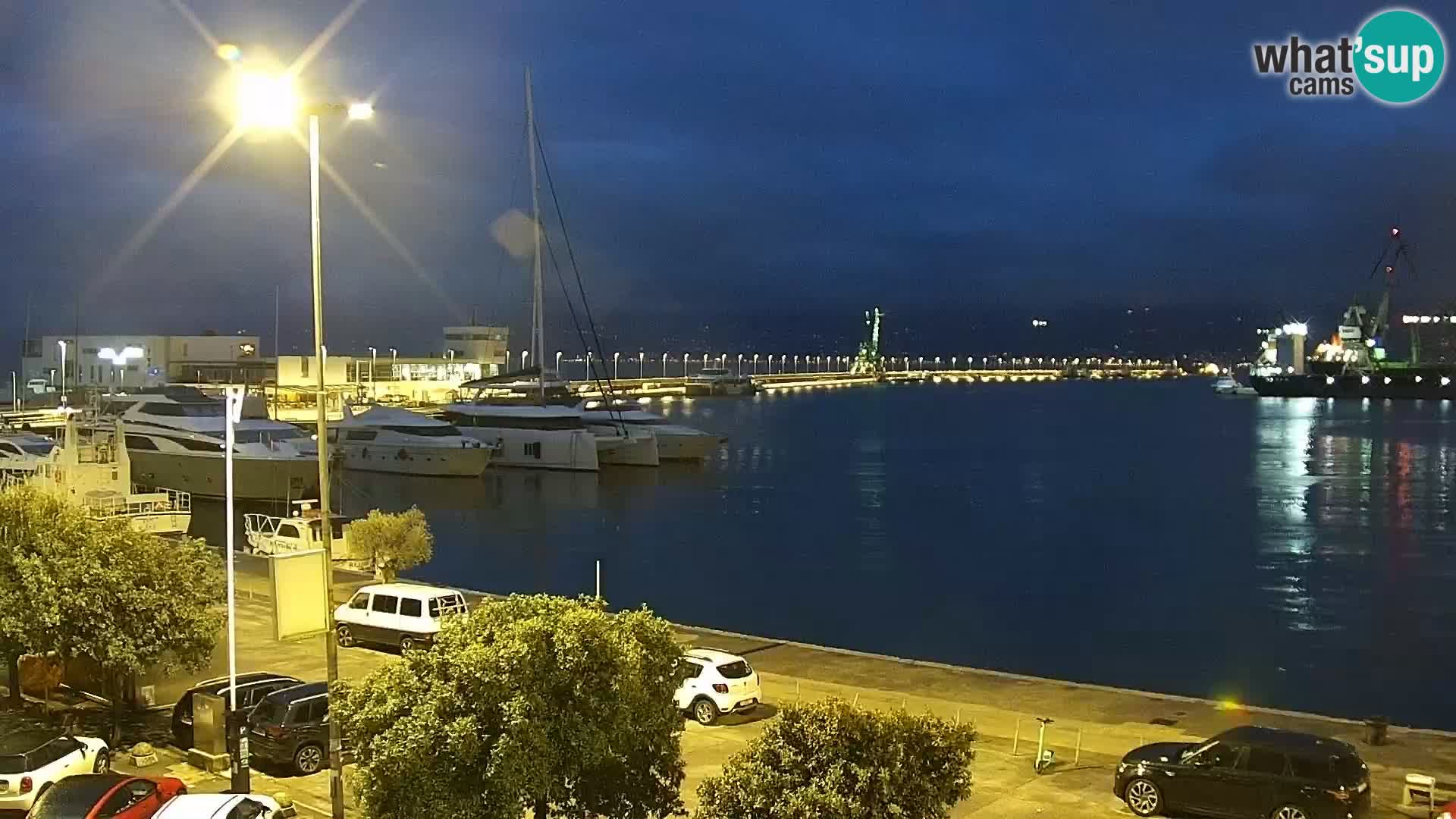 La Riva y Marina en Rijeka – Webcam en vivo Croacia