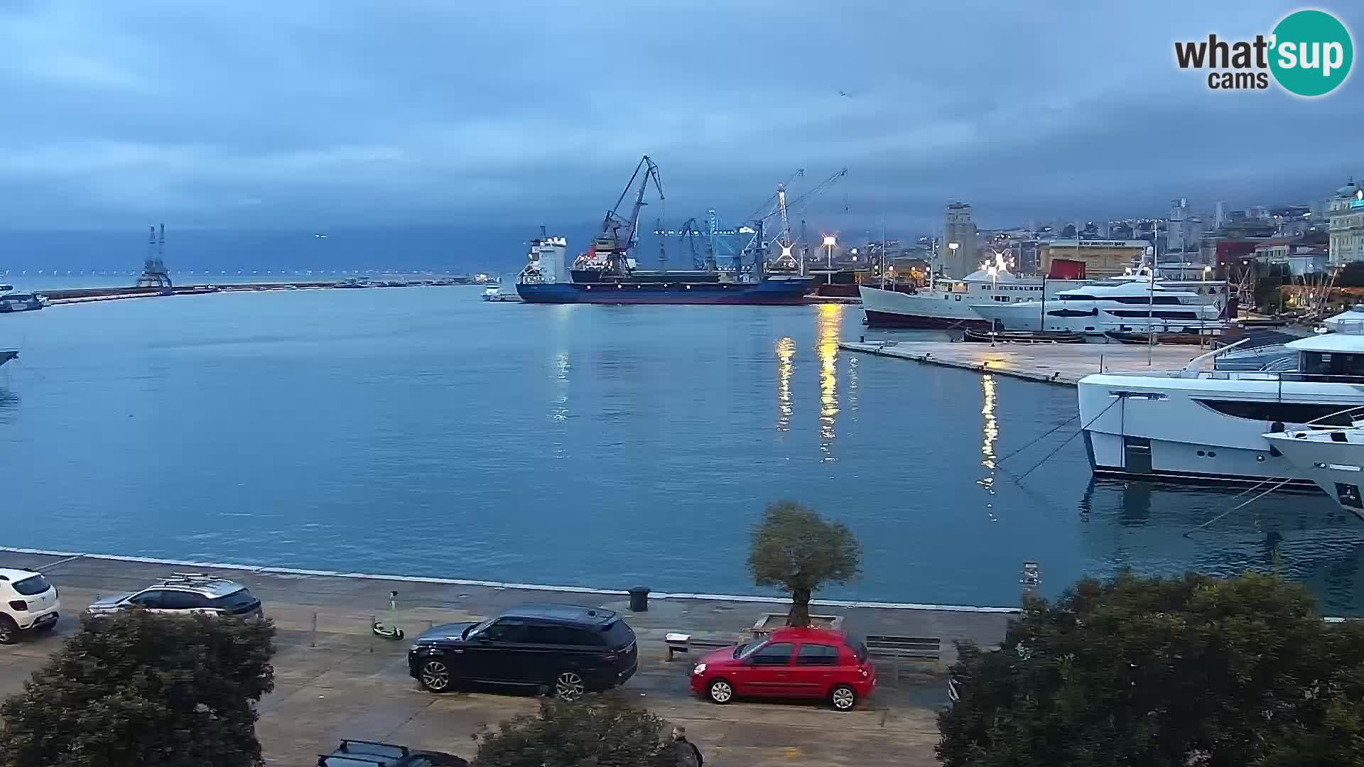 Die Riva und Marina in Rijeka – Live Webcam Kroatien