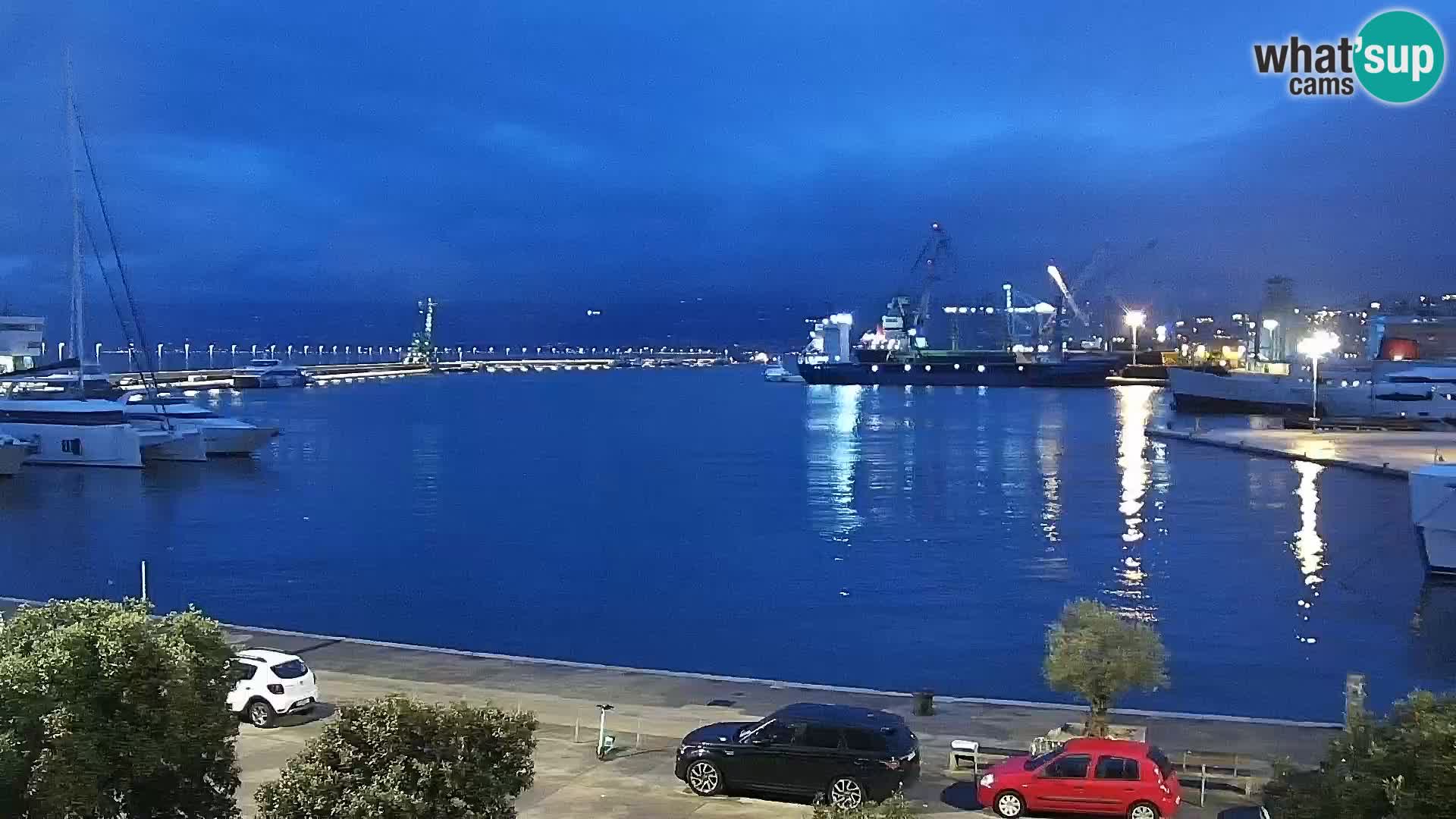 La Riva y Marina en Rijeka – Webcam en vivo Croacia