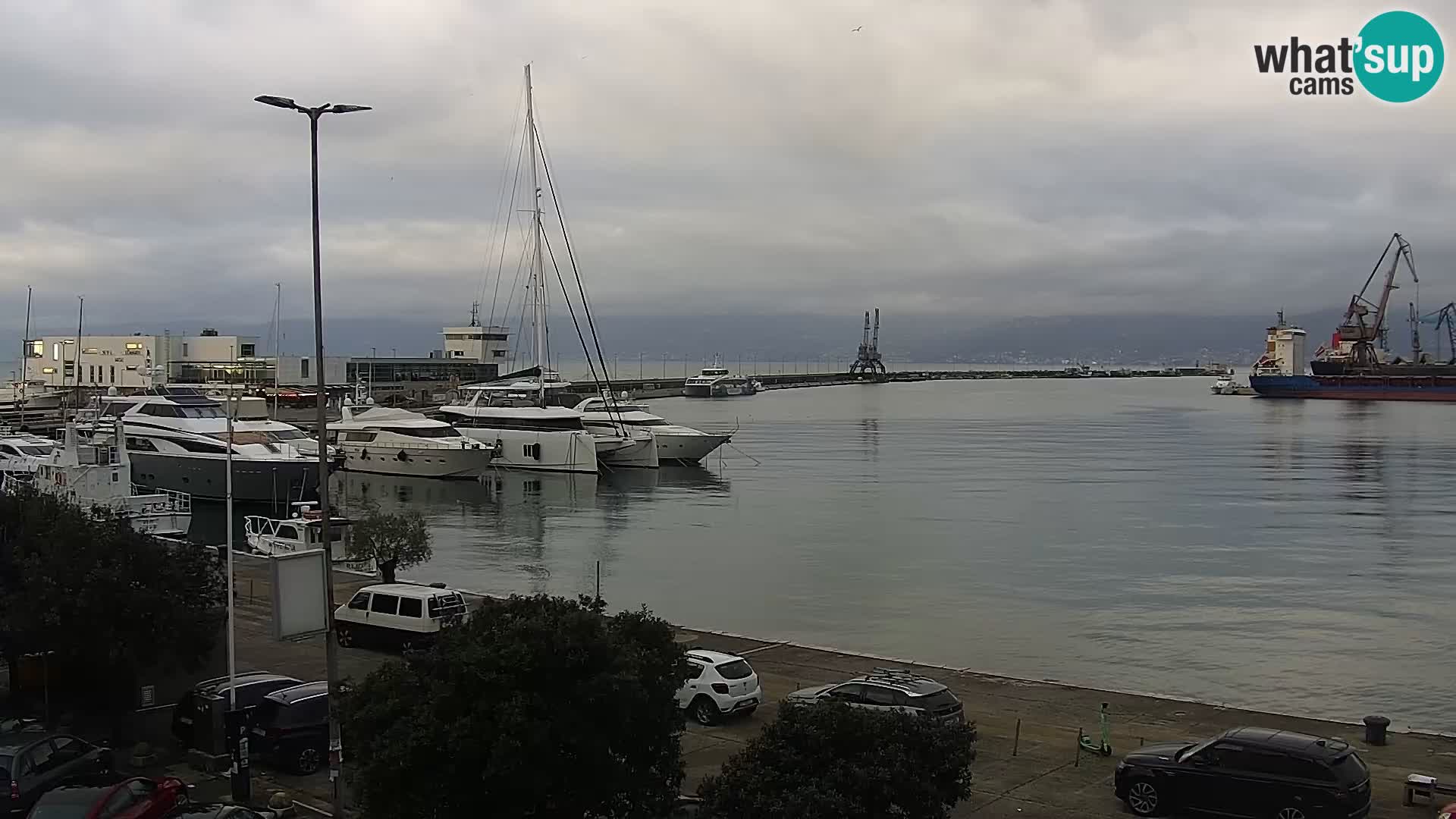 The Riva and Marina in Rijeka  – Live Webcam Croatia