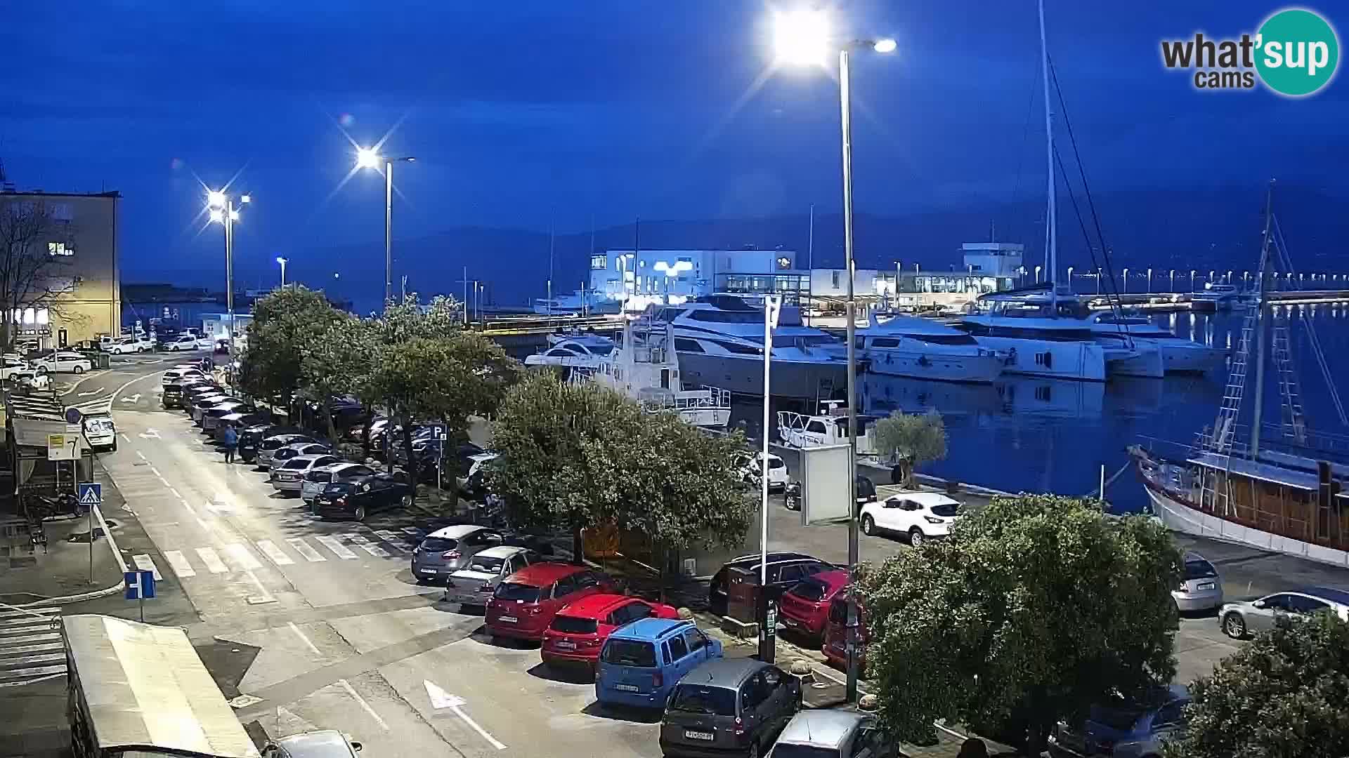 La Riva y Marina en Rijeka – Webcam en vivo Croacia