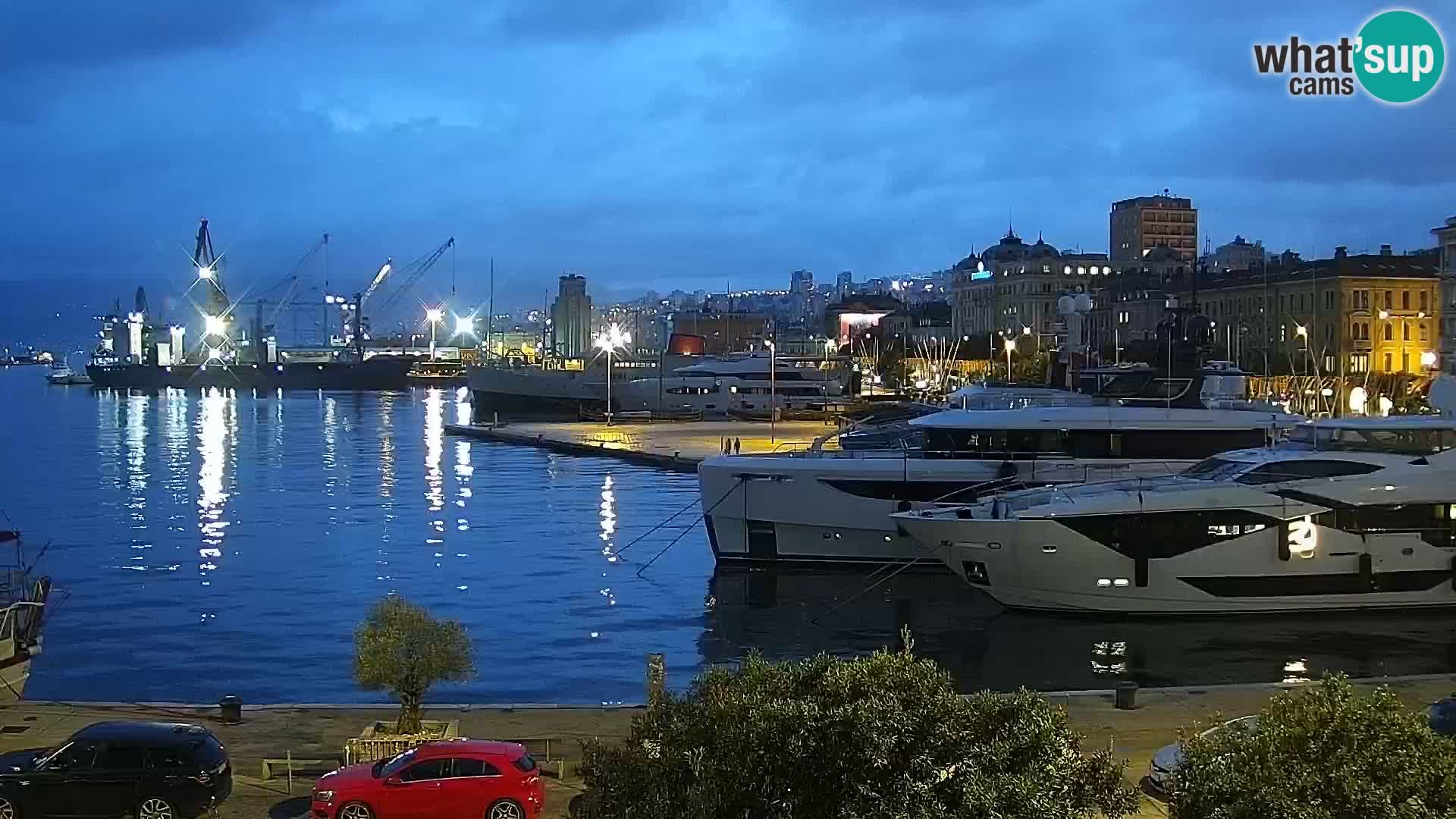 The Riva and Marina in Rijeka  – Live Webcam Croatia