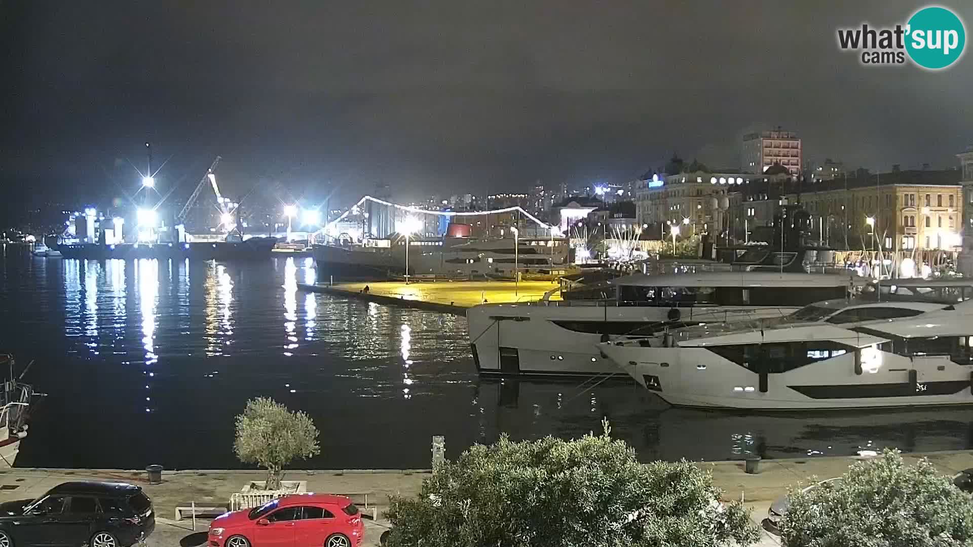 Die Riva und Marina in Rijeka – Live Webcam Kroatien