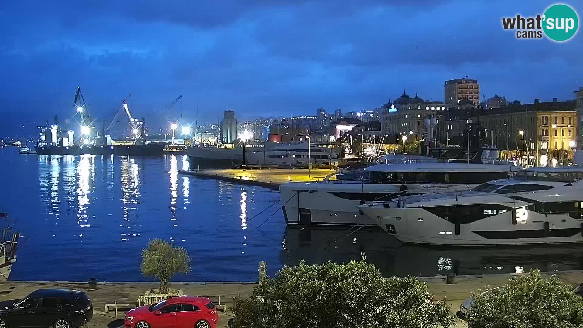 Die Riva und Marina in Rijeka – Live Webcam Kroatien