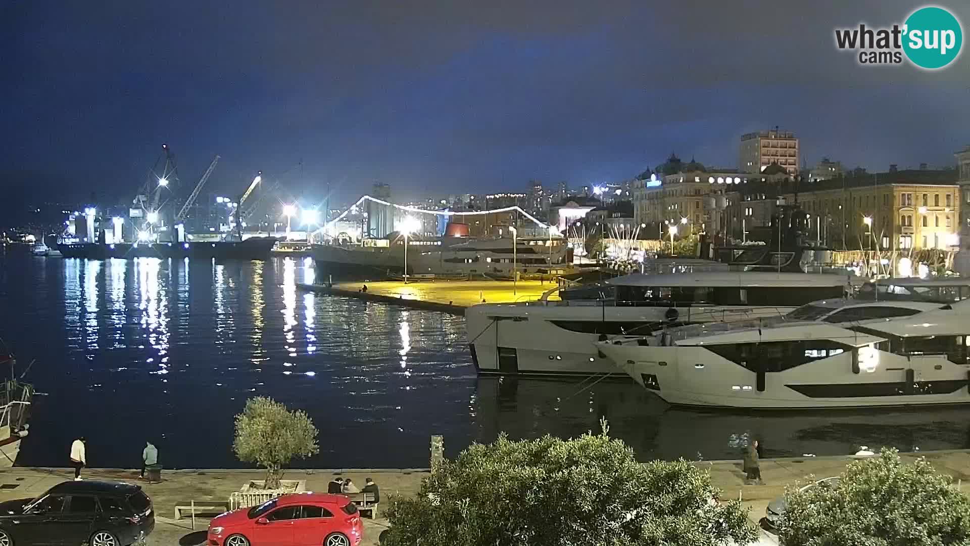 The Riva and Marina in Rijeka  – Live Webcam Croatia