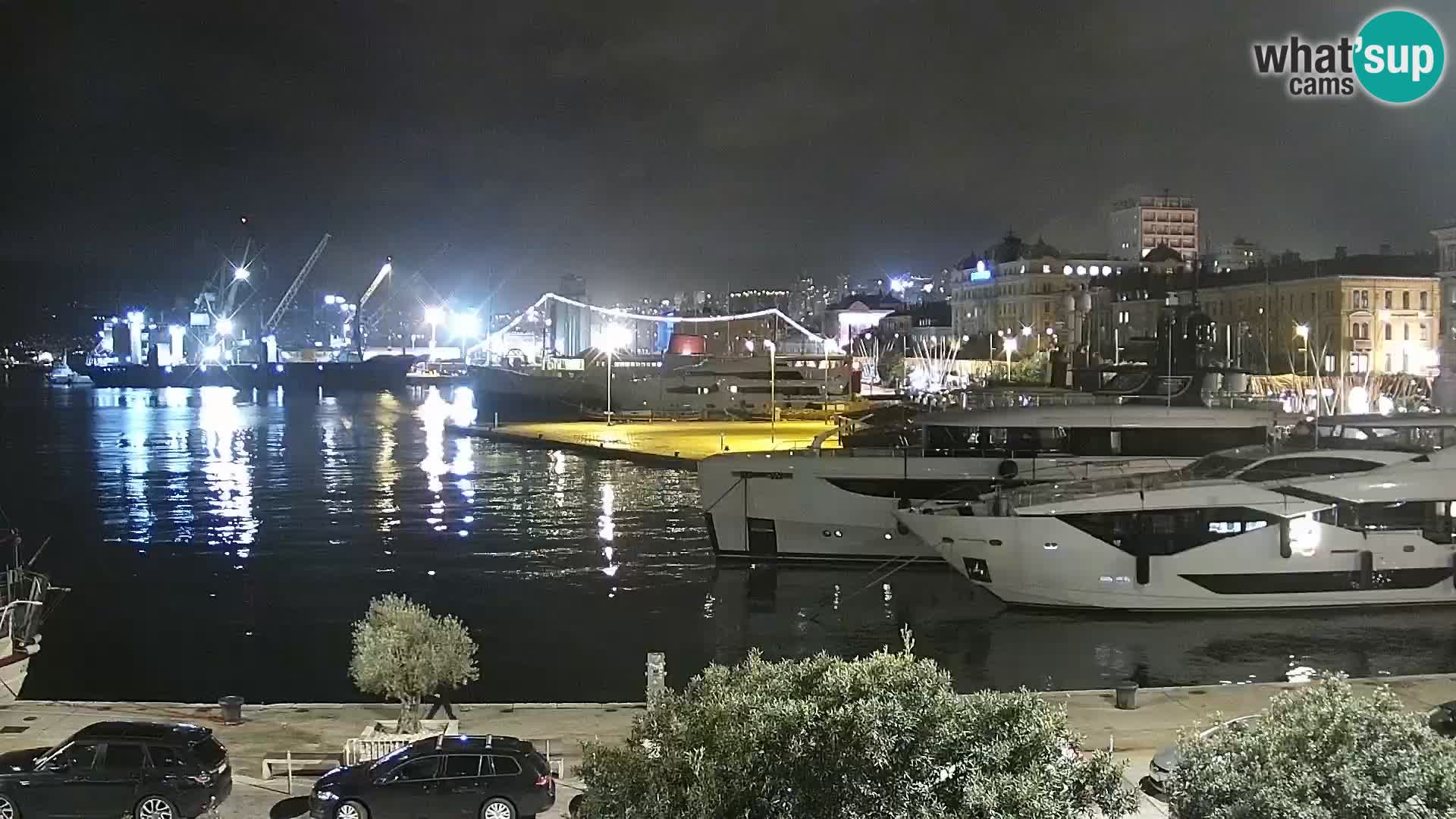 La Riva y Marina en Rijeka – Webcam en vivo Croacia