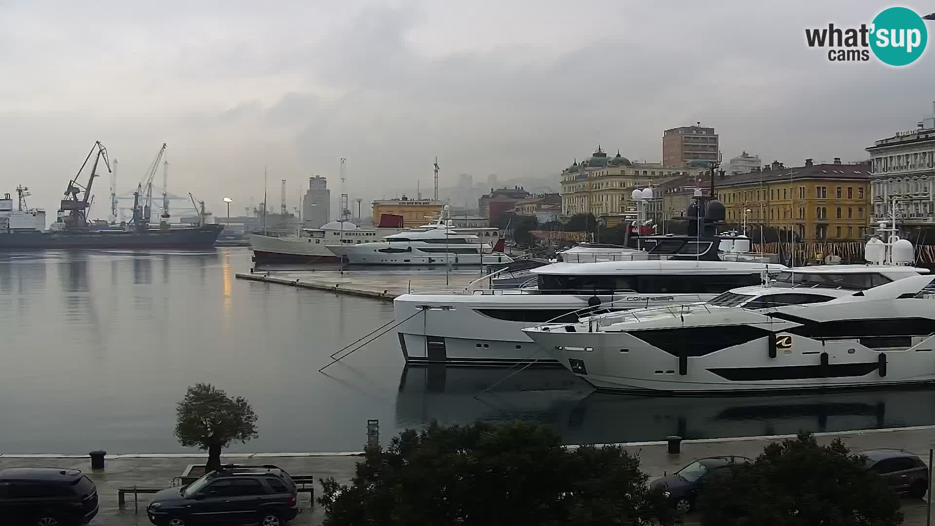 La Riva et Marina à Rijeka – Live Webcam Croatie