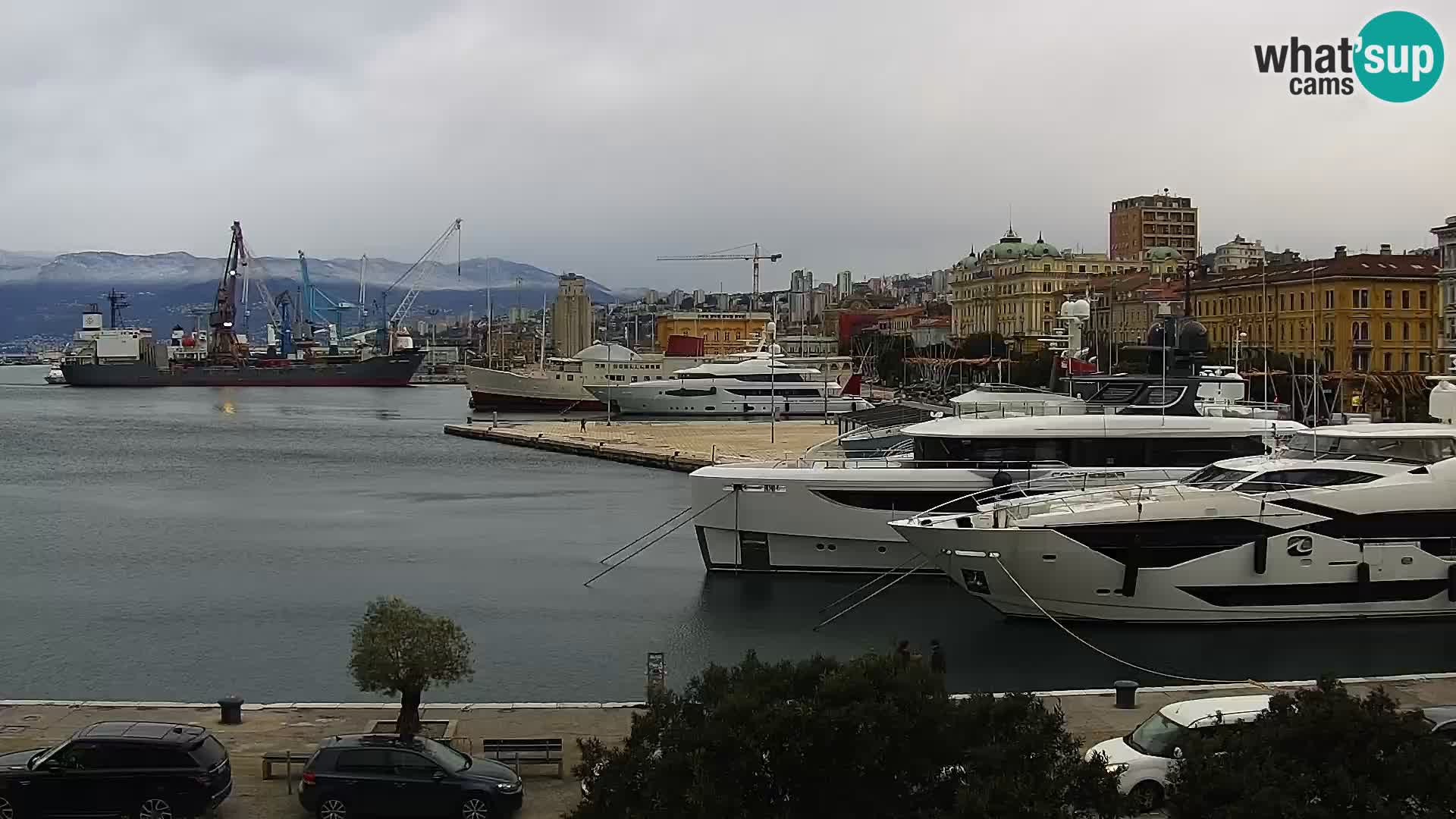 La Riva y Marina en Rijeka – Webcam en vivo Croacia