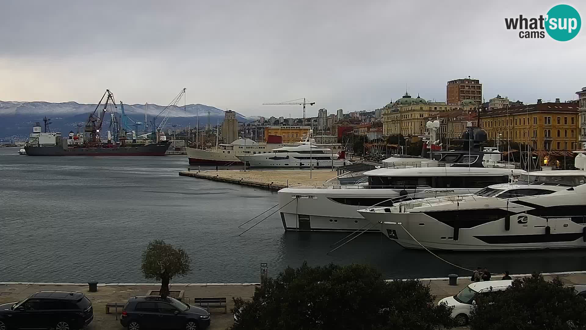 The Riva and Marina in Rijeka  – Live Webcam Croatia