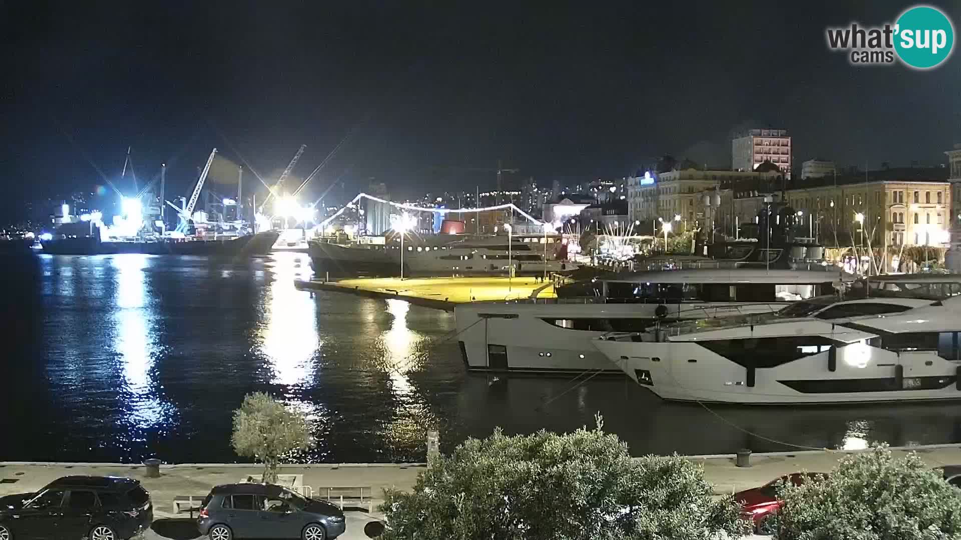 La Riva y Marina en Rijeka – Webcam en vivo Croacia