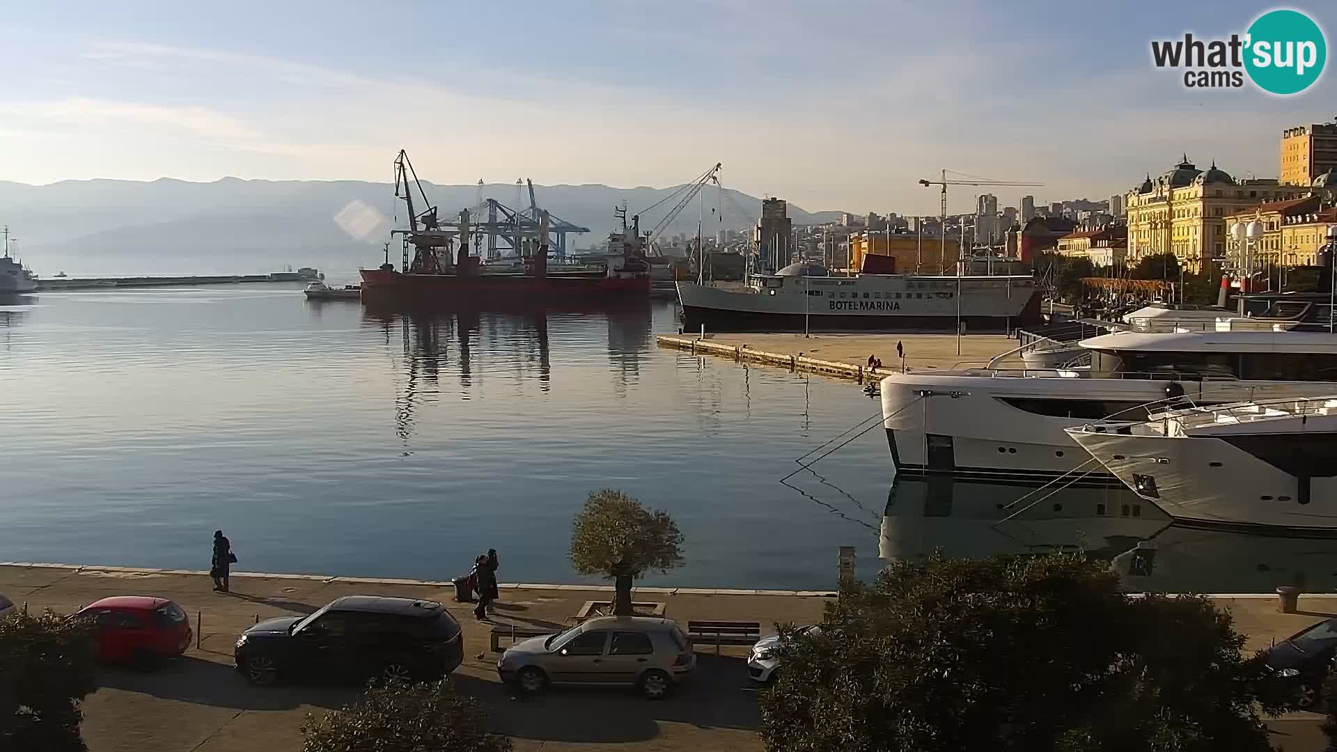 La Riva et Marina à Rijeka – Live Webcam Croatie